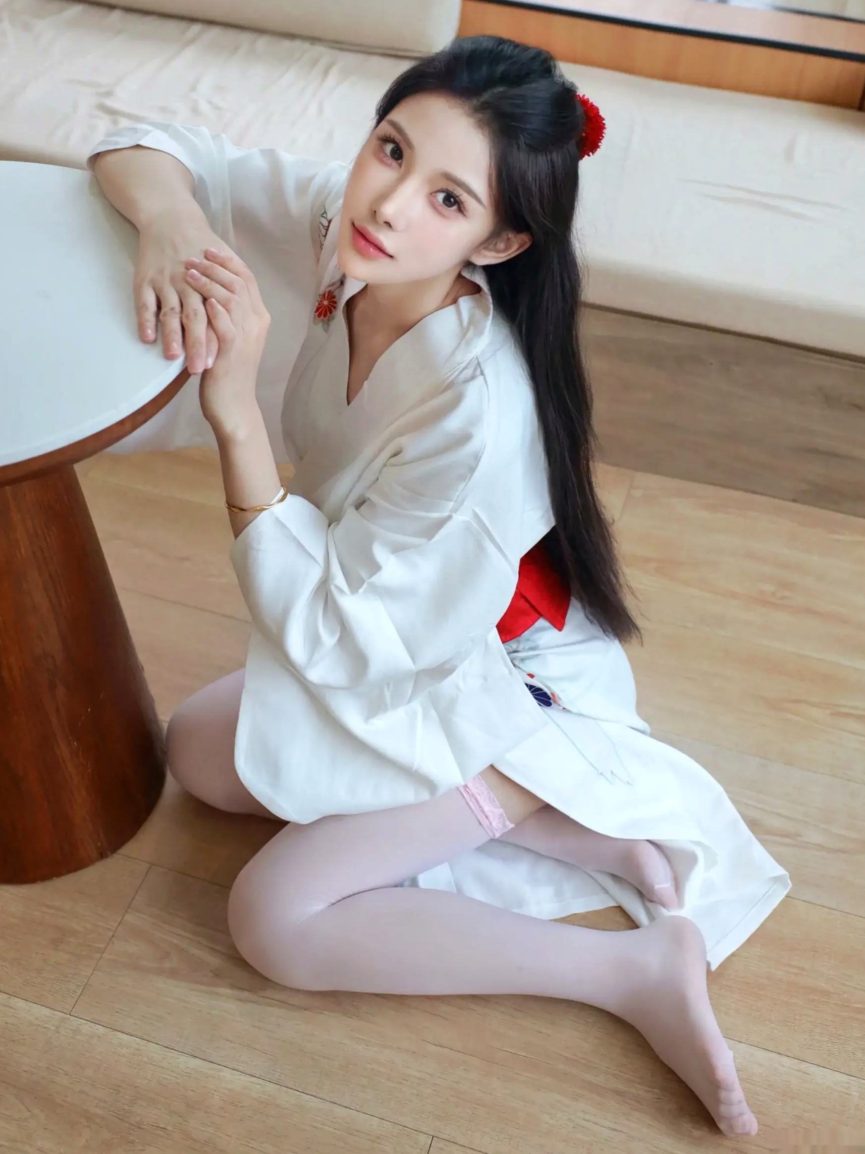 梨霜儿 - 潘金莲主题私房大尺度写真,日系和服变身与纯欲白丝诱惑,肤白如雪,尽显极致性感魅力
