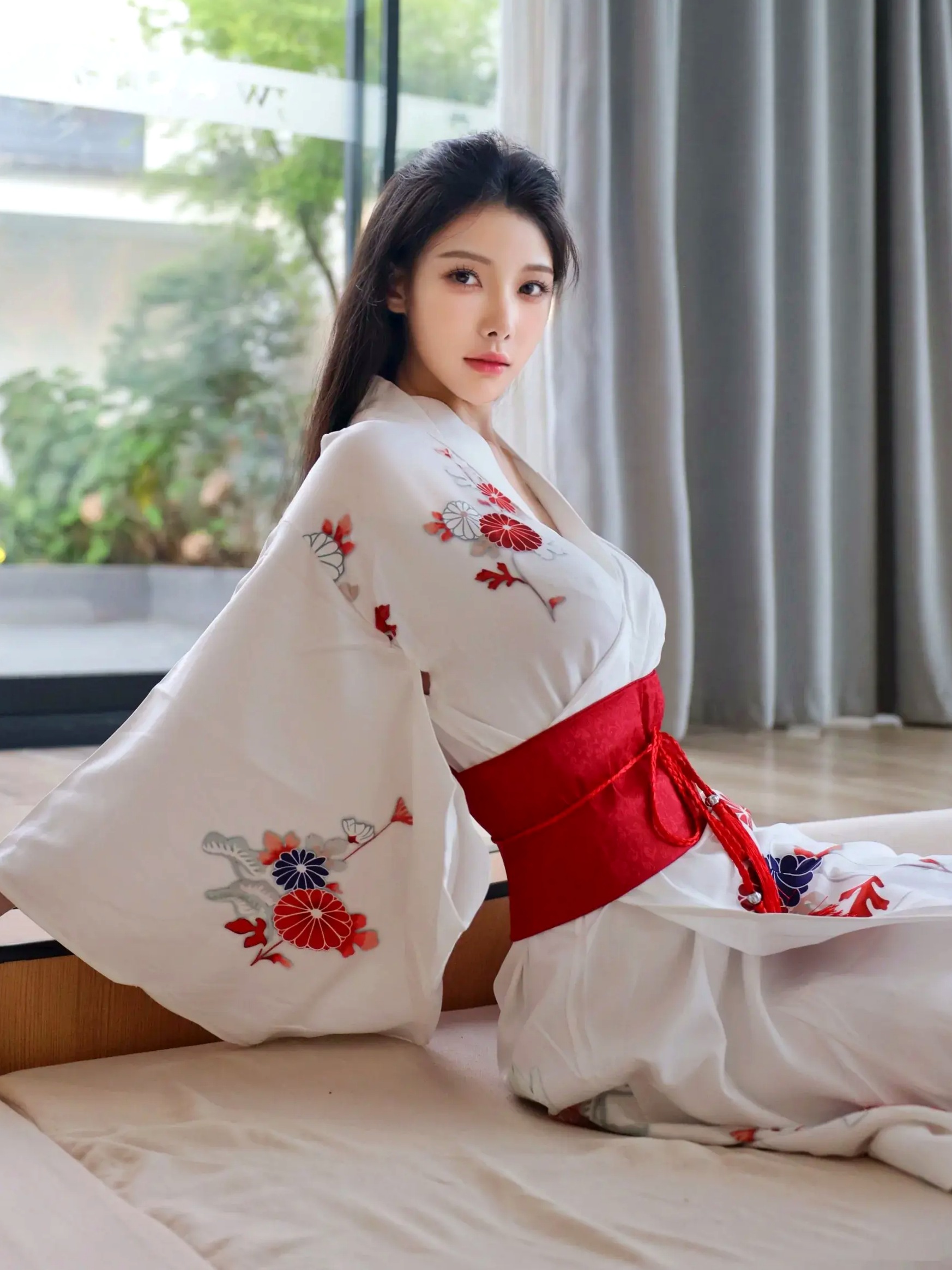 梨霜儿 - 潘金莲主题私房大尺度写真,日系和服变身与纯欲白丝诱惑,肤白如雪,尽显极致性感魅力