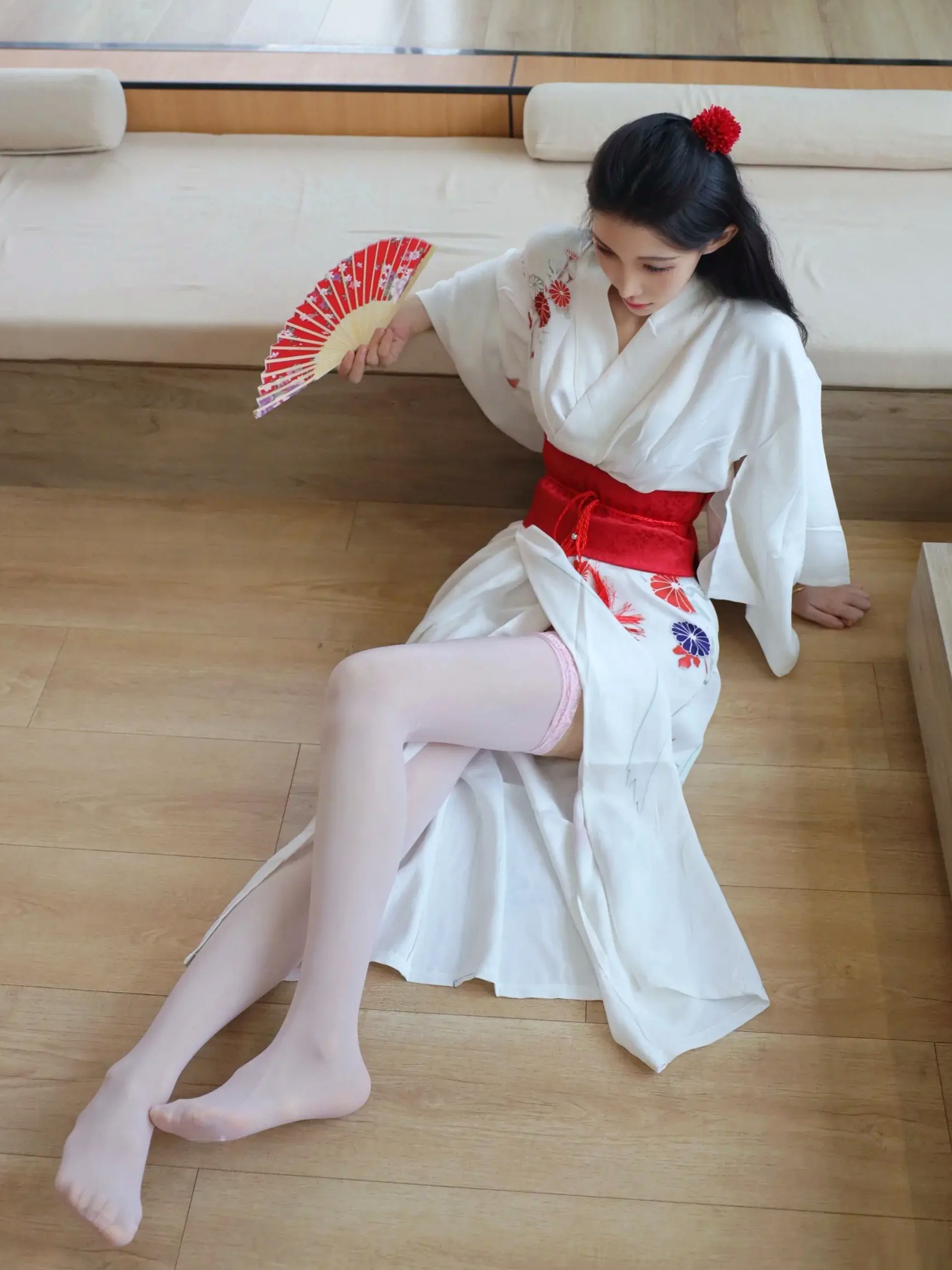 梨霜儿 - 潘金莲主题私房大尺度写真,日系和服变身与纯欲白丝诱惑,肤白如雪,尽显极致性感魅力