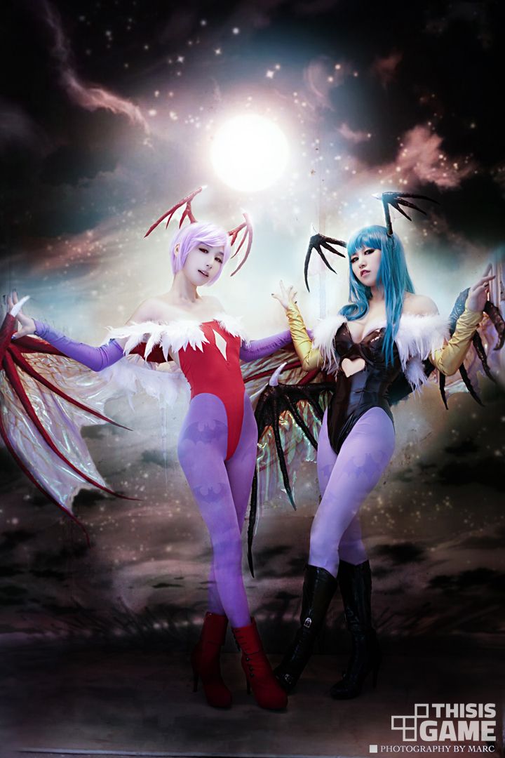 恶魔战士莫妮卡、莉莉丝性感美女美腿丝袜Cosplay-GARAM&DALL