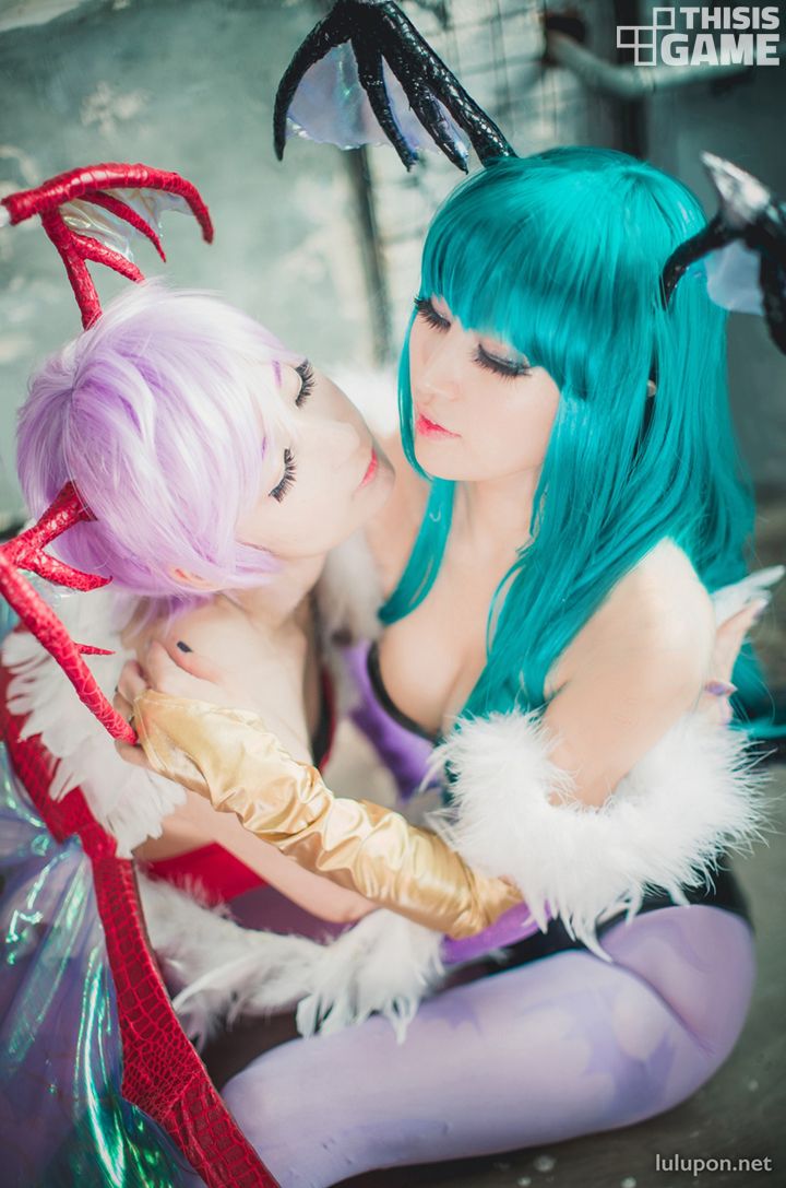 恶魔战士莫妮卡、莉莉丝性感美女美腿丝袜Cosplay-GARAM&DALL