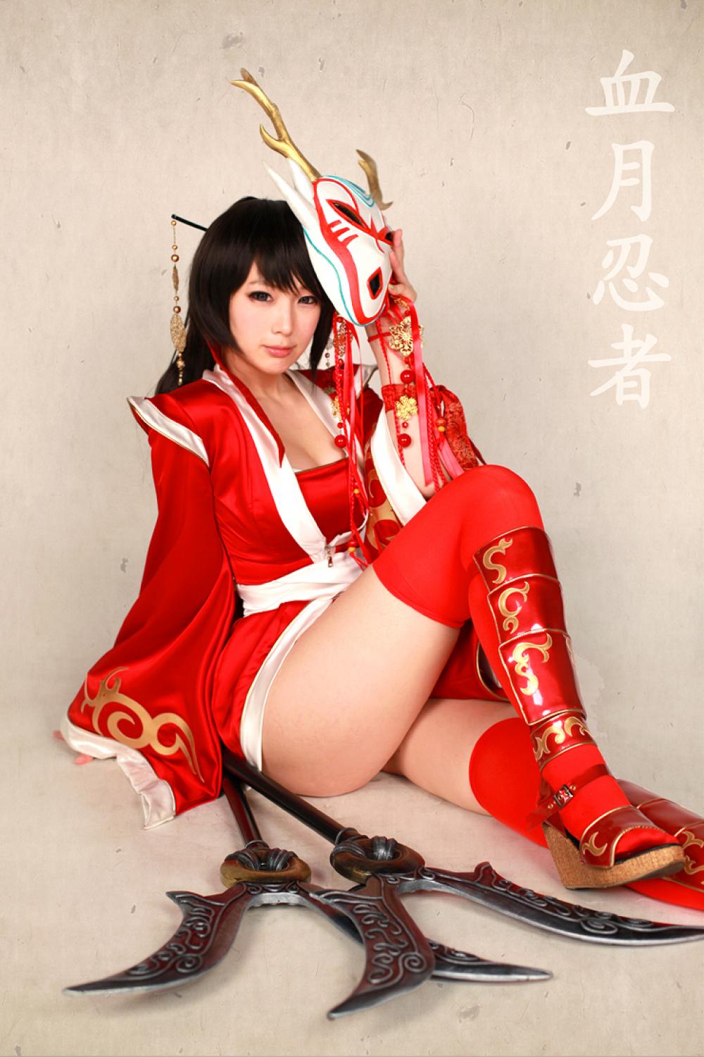 《英雄联盟》鬼武姬阿卡丽性感美女Cosplay - 螺旋猫Doremi