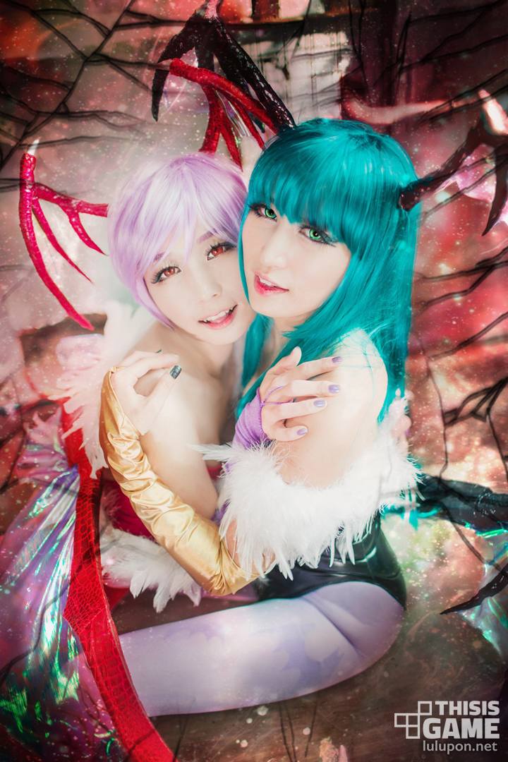 恶魔战士莫妮卡、莉莉丝性感美女美腿丝袜Cosplay-GARAM&DALL