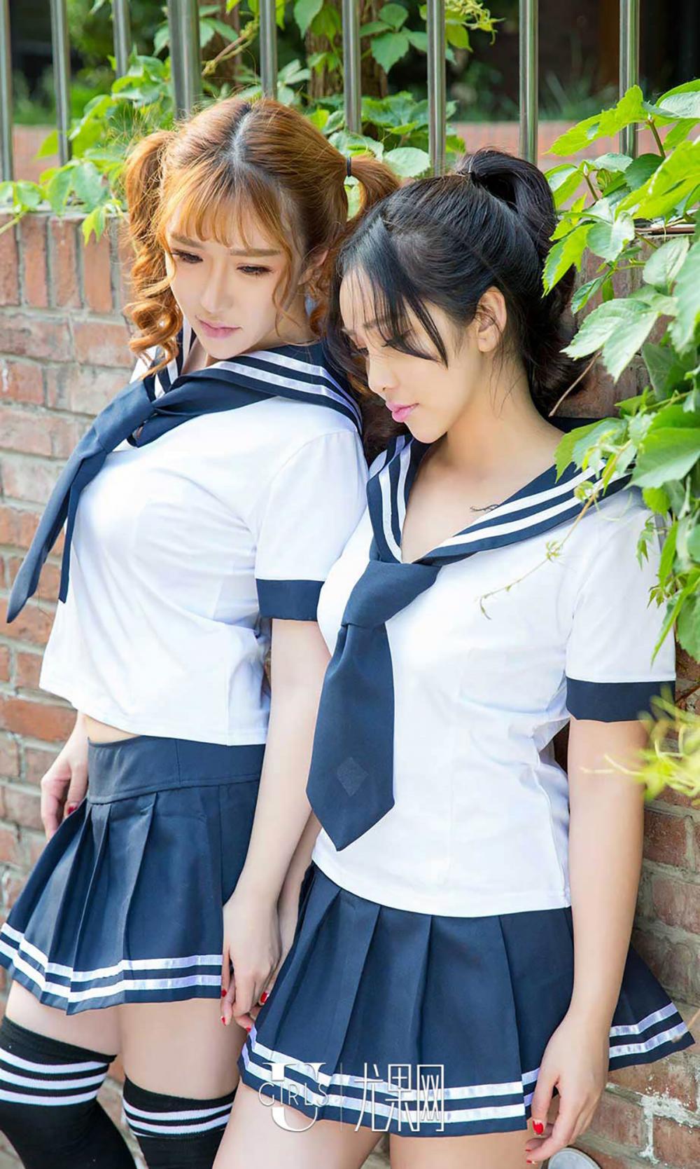 日系美女校花韩恩熙&米娅清纯写真照