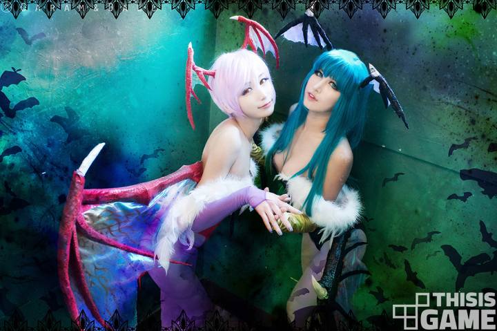 恶魔战士莫妮卡、莉莉丝性感美女美腿丝袜Cosplay-GARAM&DALL