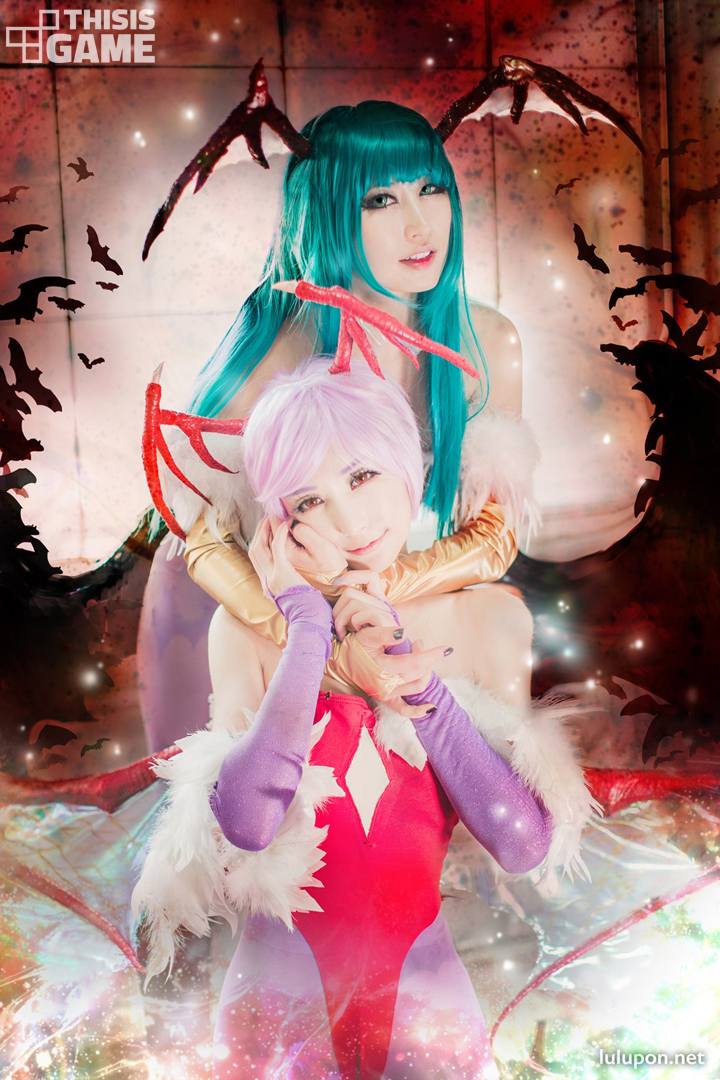 恶魔战士莫妮卡、莉莉丝性感美女美腿丝袜Cosplay-GARAM&DALL