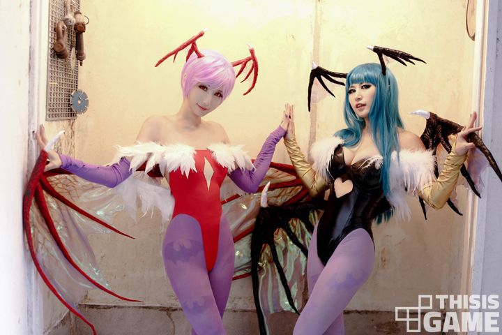 恶魔战士莫妮卡、莉莉丝性感美女美腿丝袜Cosplay-GARAM&DALL