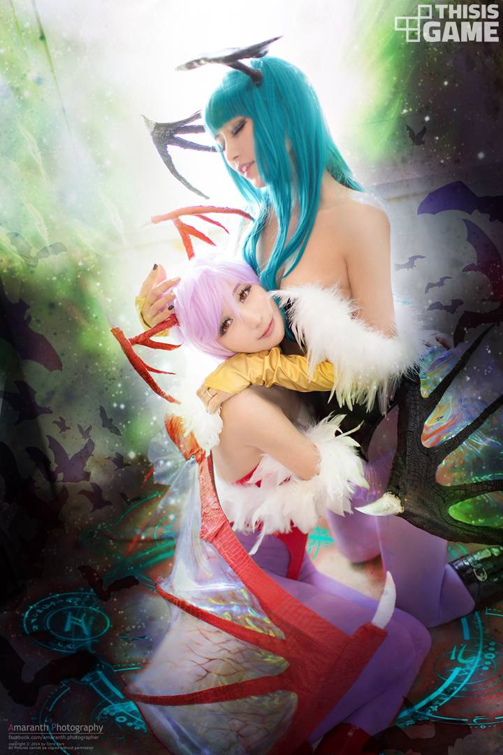 恶魔战士莫妮卡、莉莉丝性感美女美腿丝袜Cosplay-GARAM&DALL