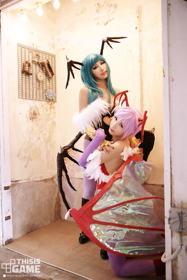 恶魔战士莫妮卡、莉莉丝性感美女美腿丝袜Cosplay-GARAM&DALL
