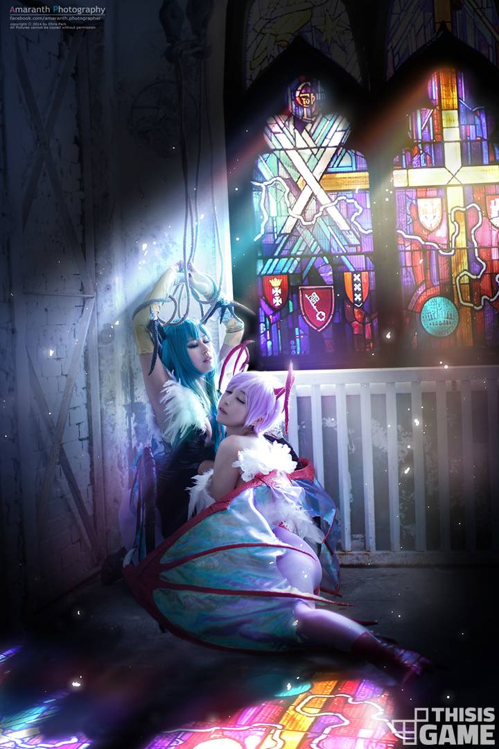 恶魔战士莫妮卡、莉莉丝性感美女美腿丝袜Cosplay-GARAM&DALL