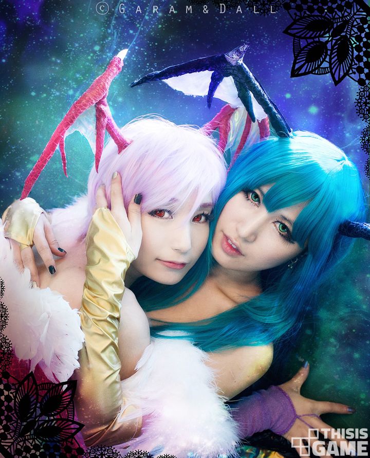 恶魔战士莫妮卡、莉莉丝性感美女美腿丝袜Cosplay-GARAM&DALL