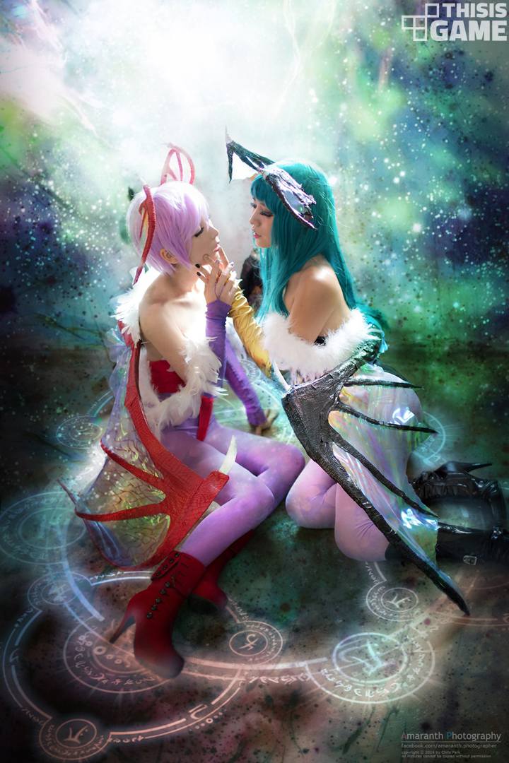 恶魔战士莫妮卡、莉莉丝性感美女美腿丝袜Cosplay-GARAM&DALL