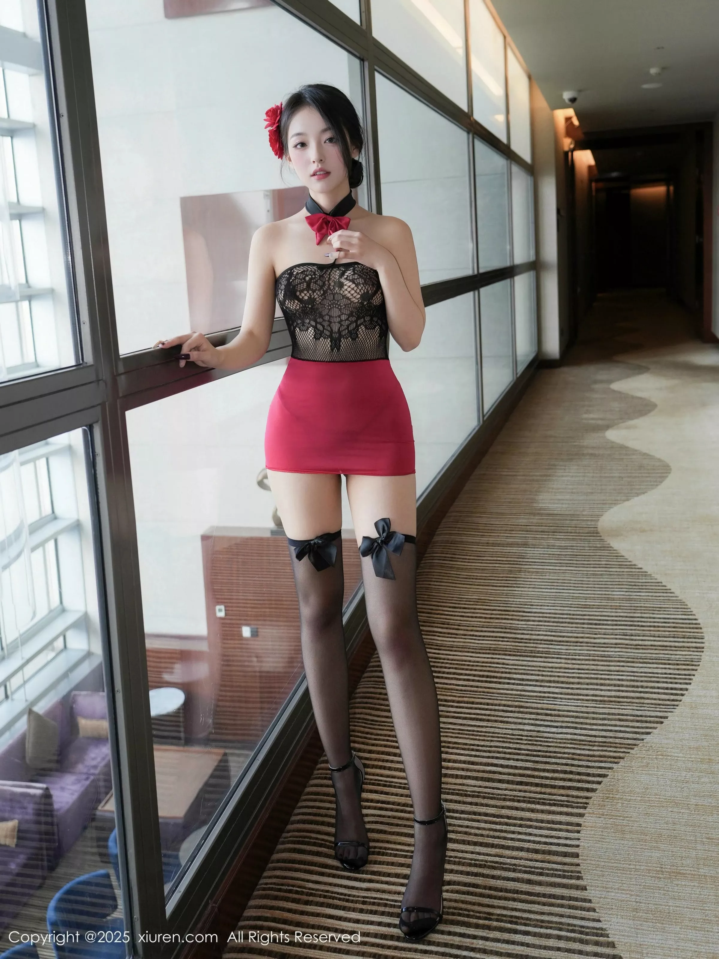 [XiuRen]高清写真图 2025.05.15 No.10279 白琮瑗 蕾丝红裙