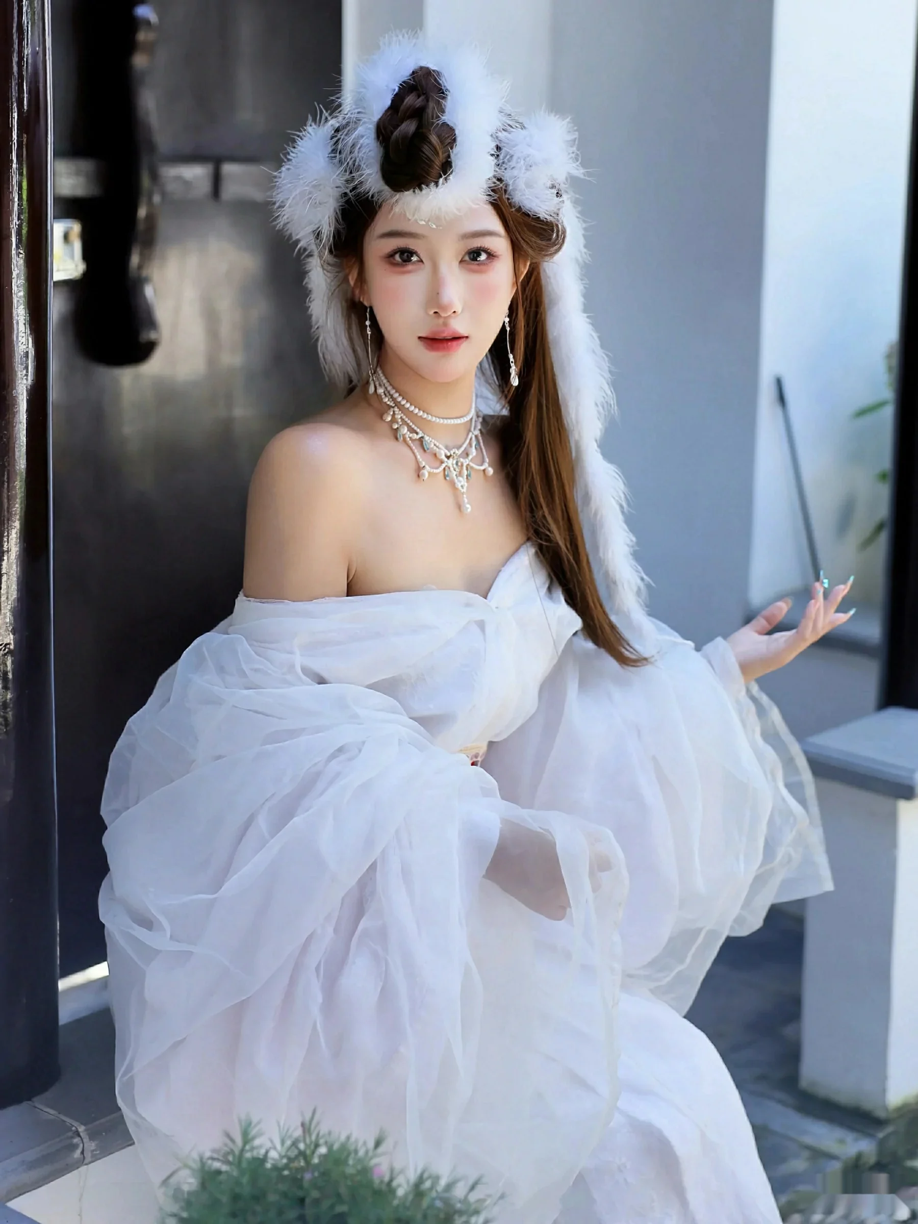 [XiuRen]高清写真图 2025.10.09 No.10843 金允希Yuki 低胸长裙