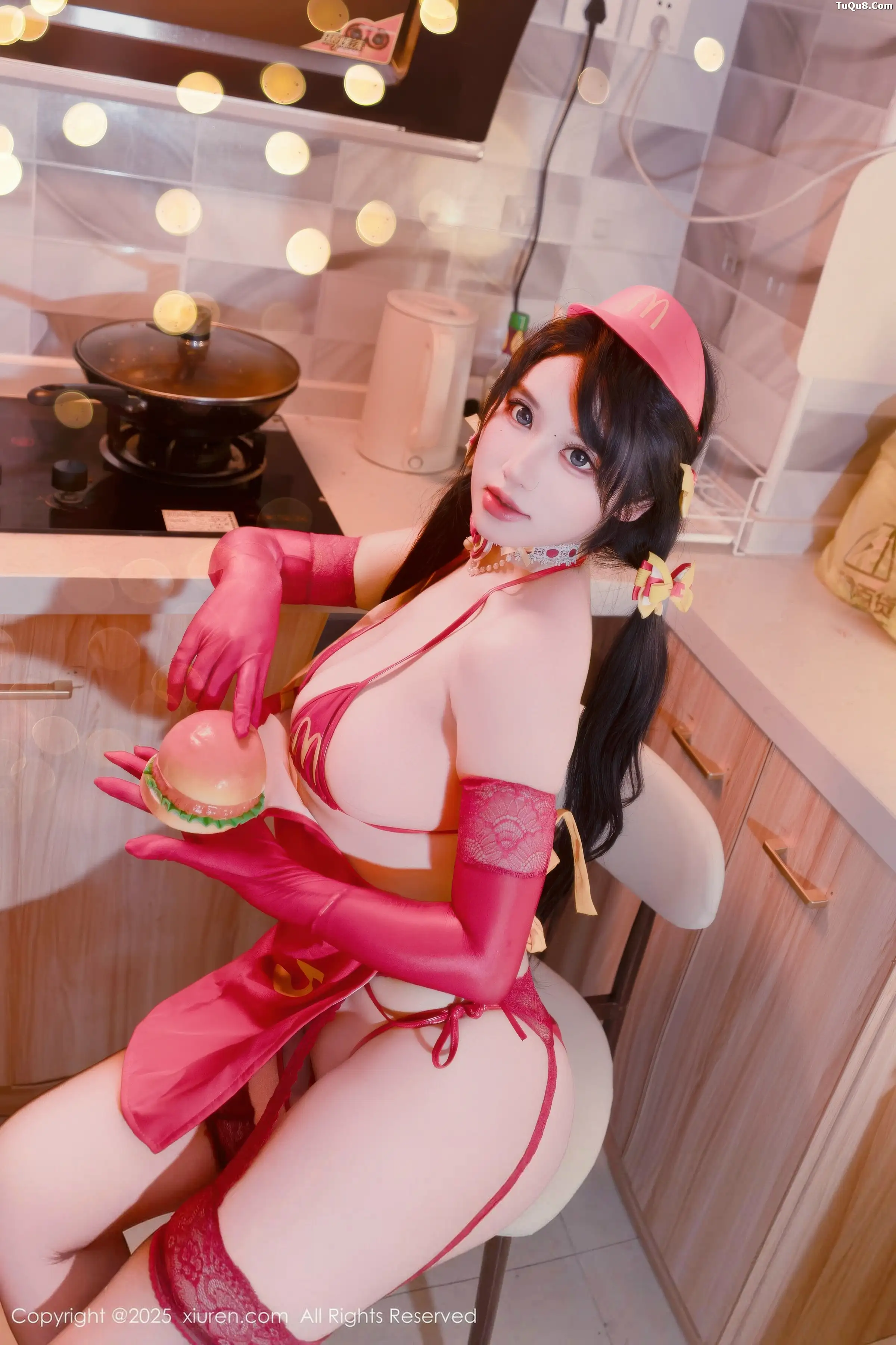 [XiuRen]高清写真图 2025.12.25 No.11154 汐汐爱吃草莓 红色情趣内衣