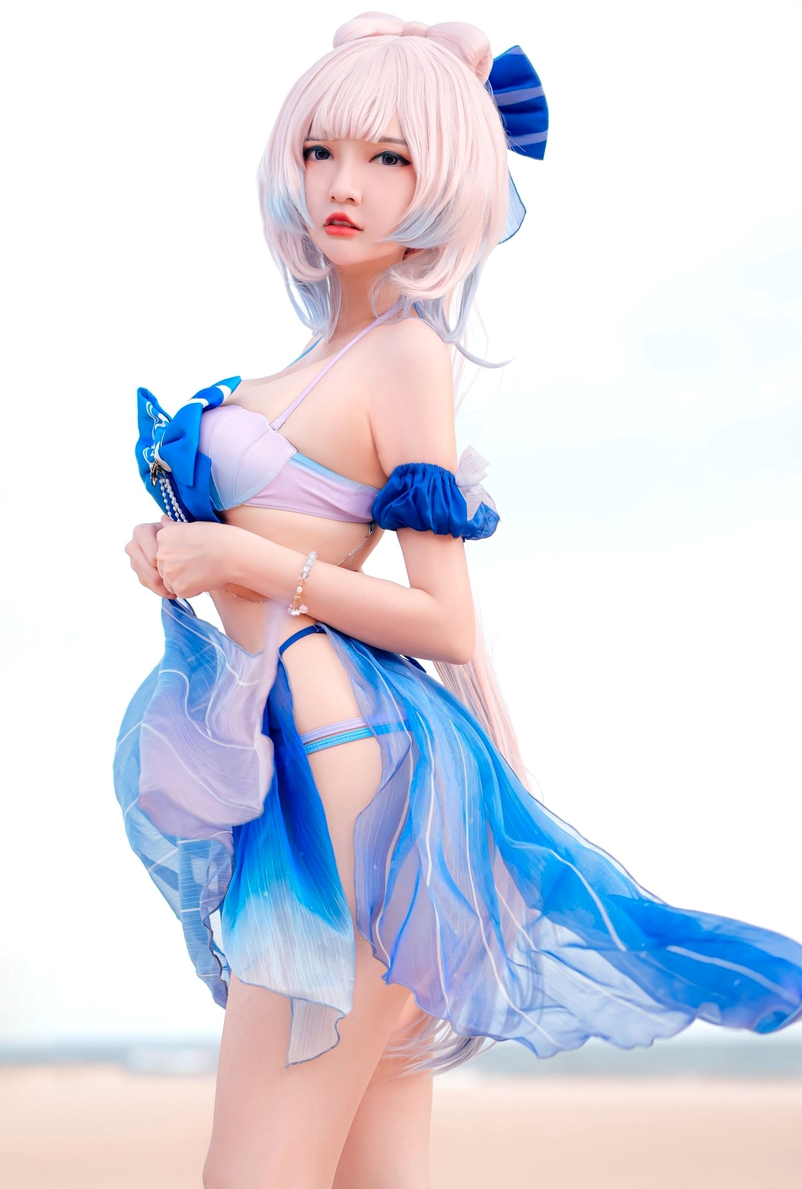 Potato-Godzilla-Kokomi-Bikini-原神-珊瑚宫心海-比基尼沙滩COSPLAY性感写真