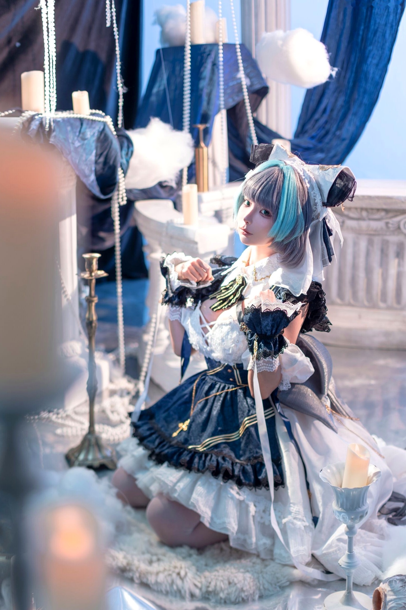 蠢沫沫8月写真合集：哥特风女仆角色扮演与萌系二次元美照