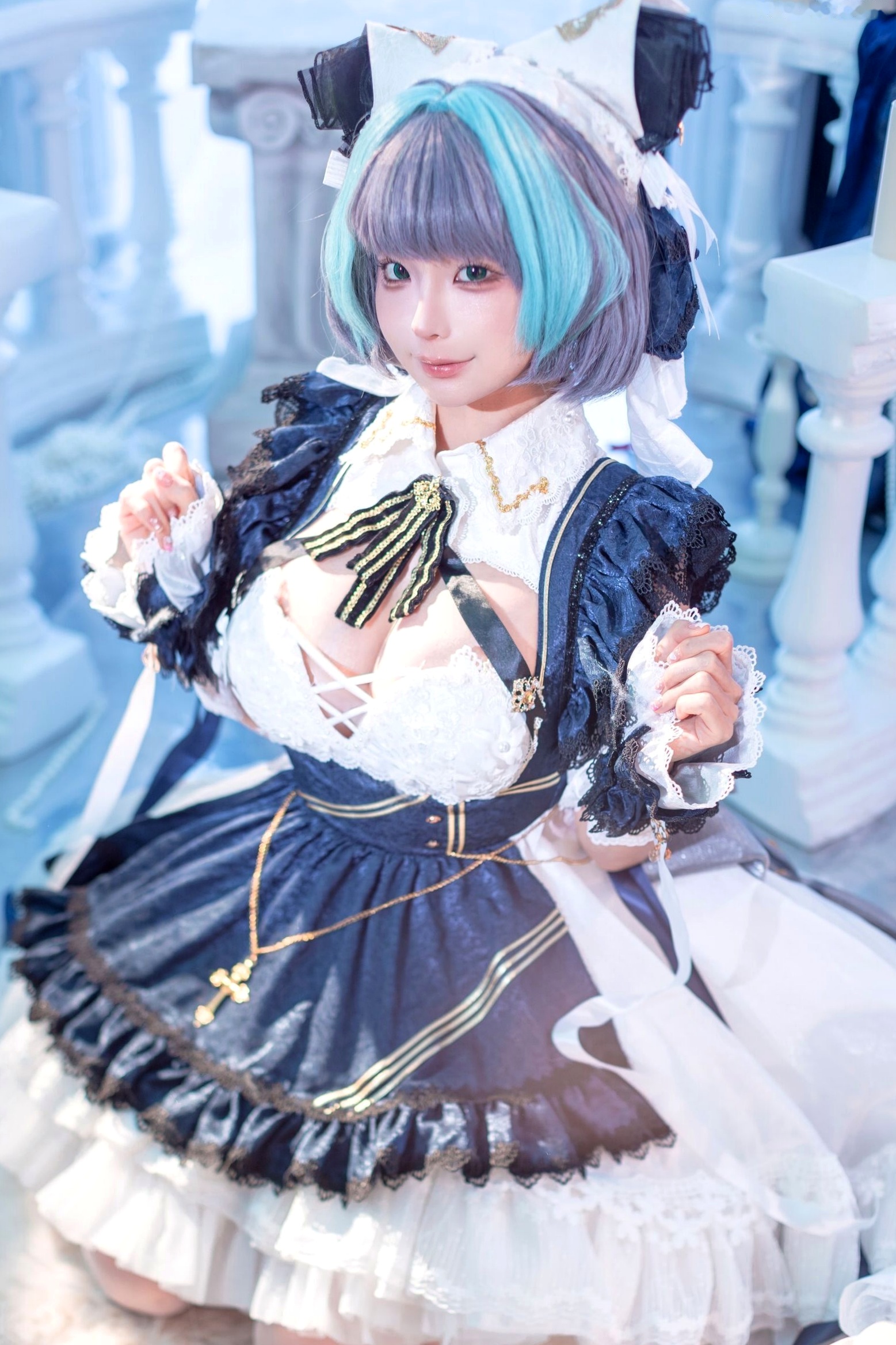 蠢沫沫8月写真合集：哥特风女仆角色扮演与萌系二次元美照