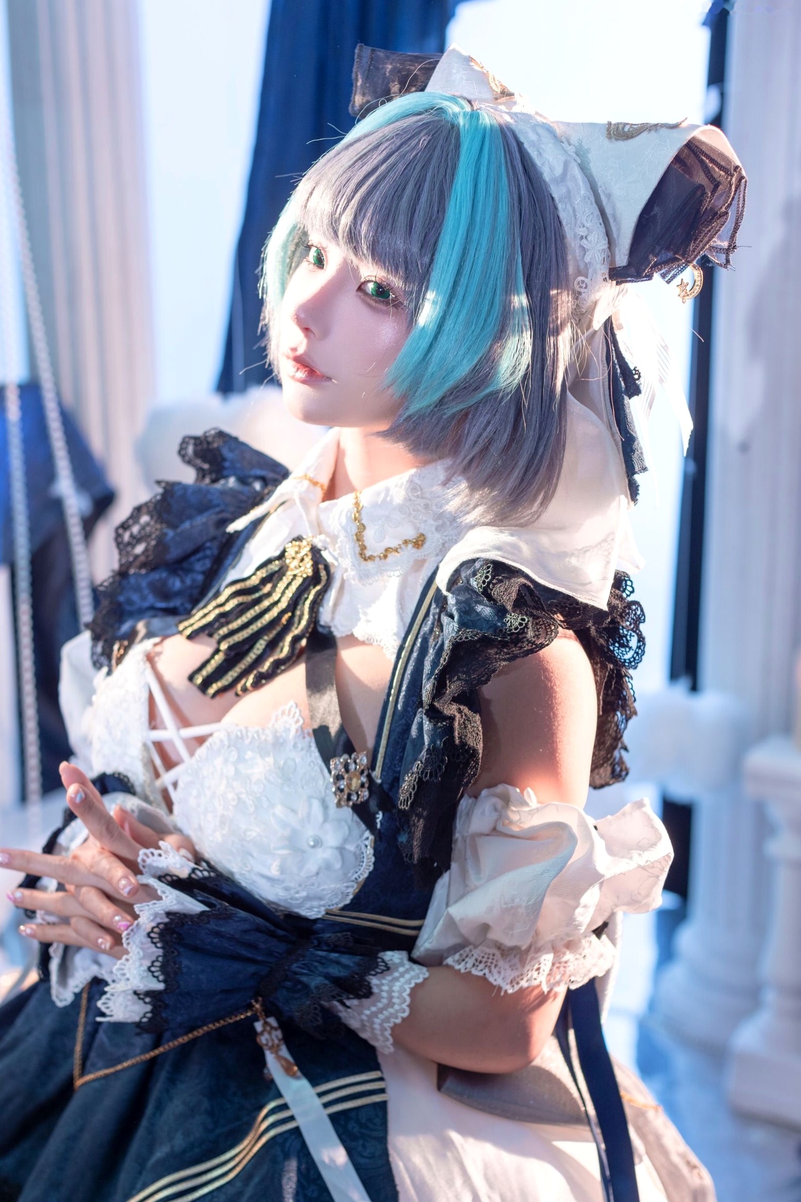 蠢沫沫8月写真合集：哥特风女仆角色扮演与萌系二次元美照