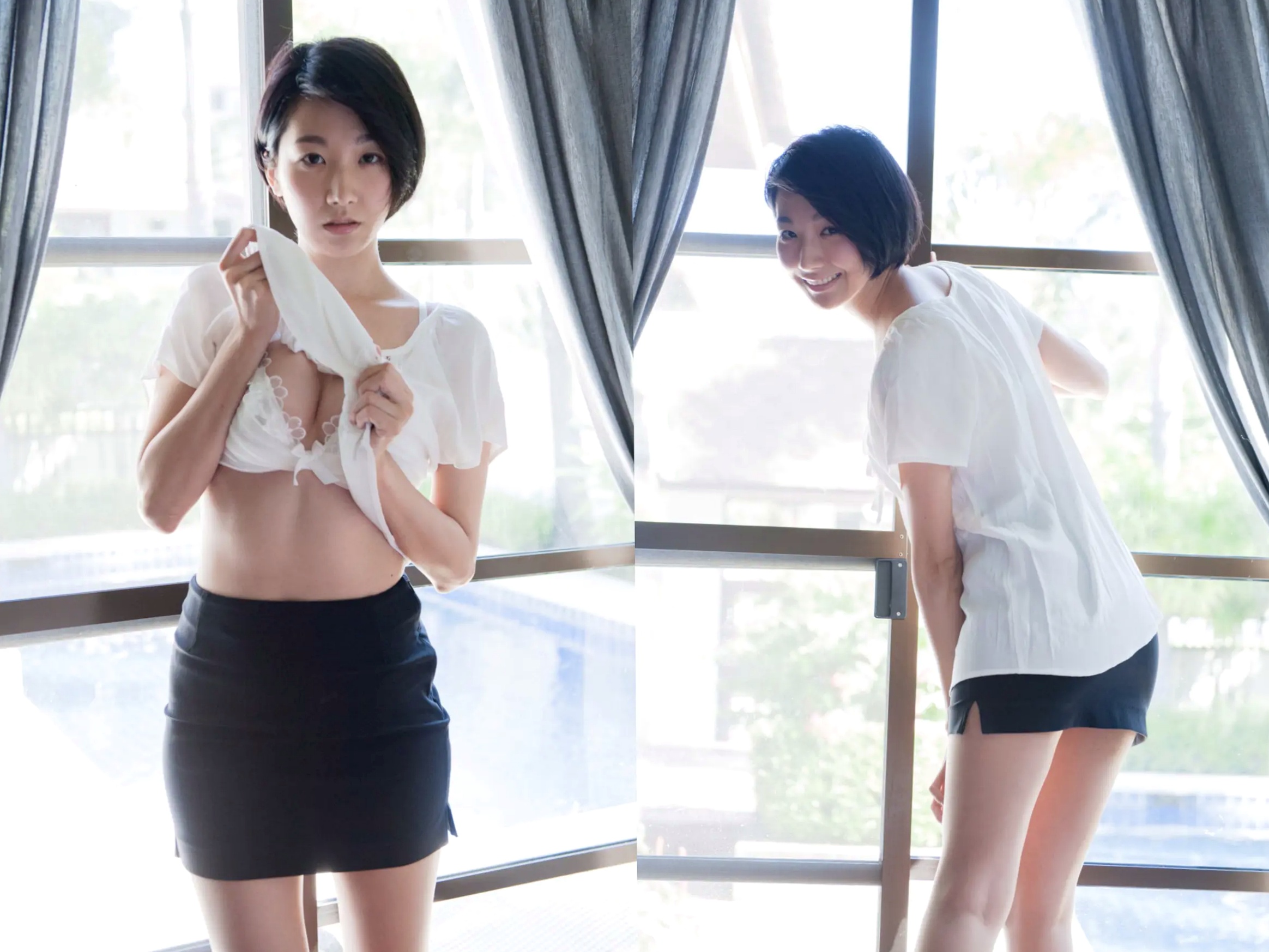 大塚びる - 甘いくちびる vol.1 日本短发女神居家白色内衣性感私房写真集