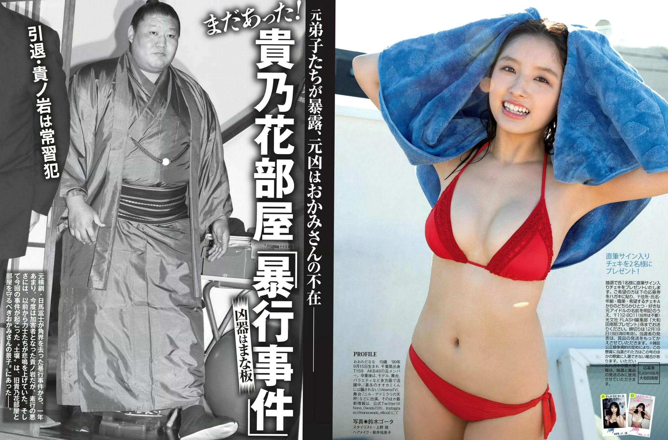 FLASH杂志写真_ 大和田南那、MIYU等群星闪耀，精选偶像清纯比基尼与诱惑私房内衣大尺度美图_ 2018.12.25[19P]