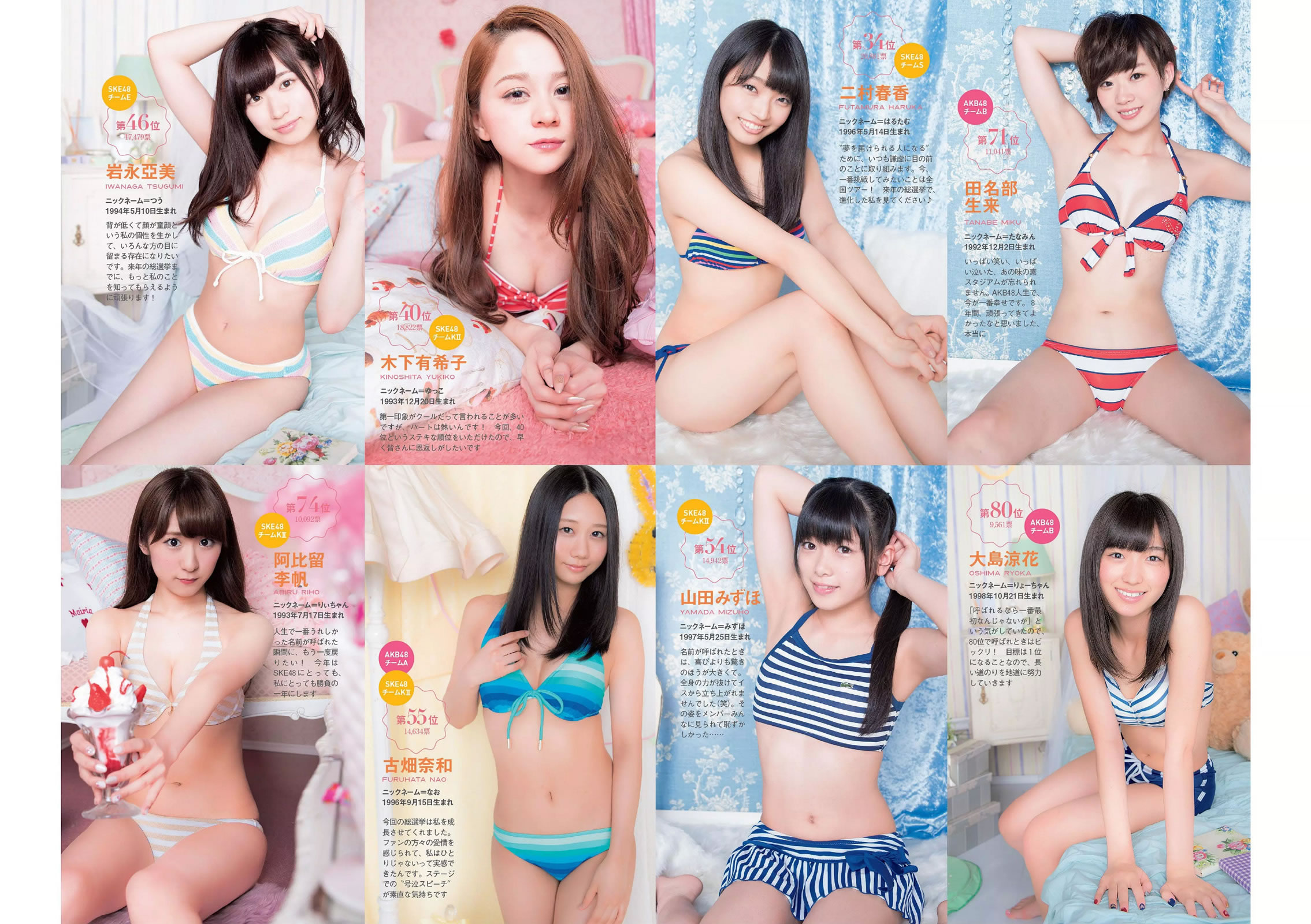 [Weekly Playboy]高清写真图2014 No.32 SKE48 相楽树 吉冈里帆 脊山麻理子 SAKURACO drop 橘花凛