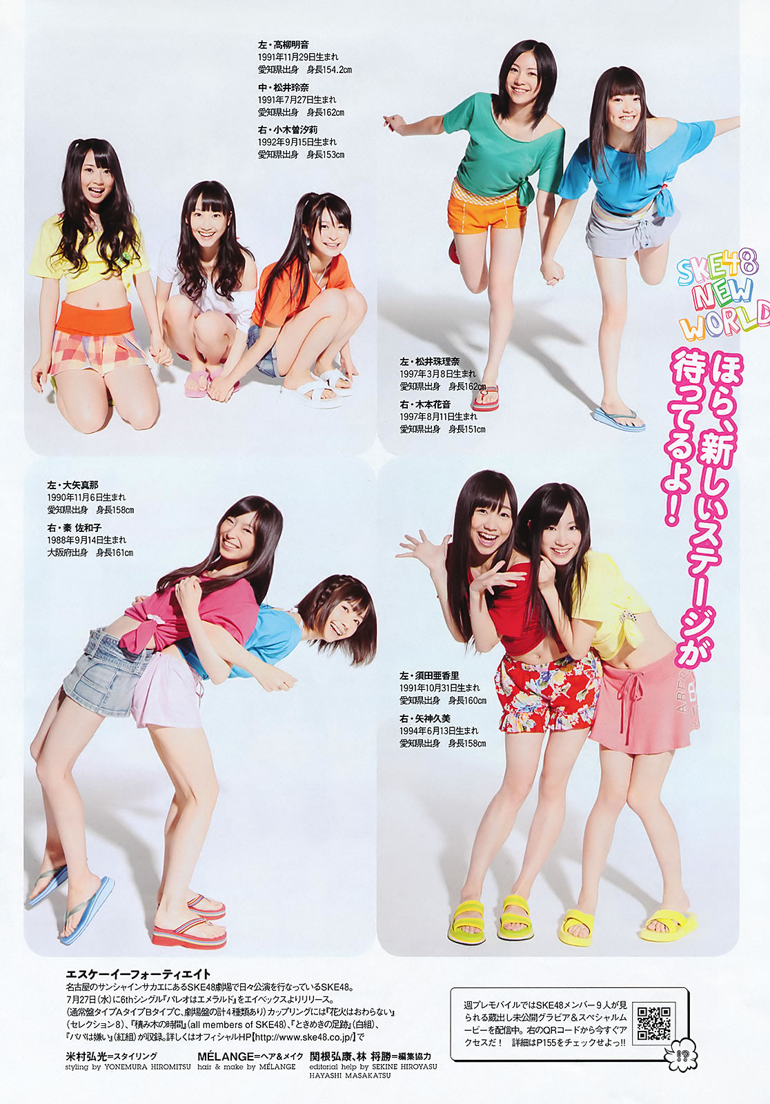 [Weekly Playboy]高清写真图2011 No.32 SKE48 峯岸みなみ 奥仲麻琴 森田凉花 熊田曜子 丸高爱実