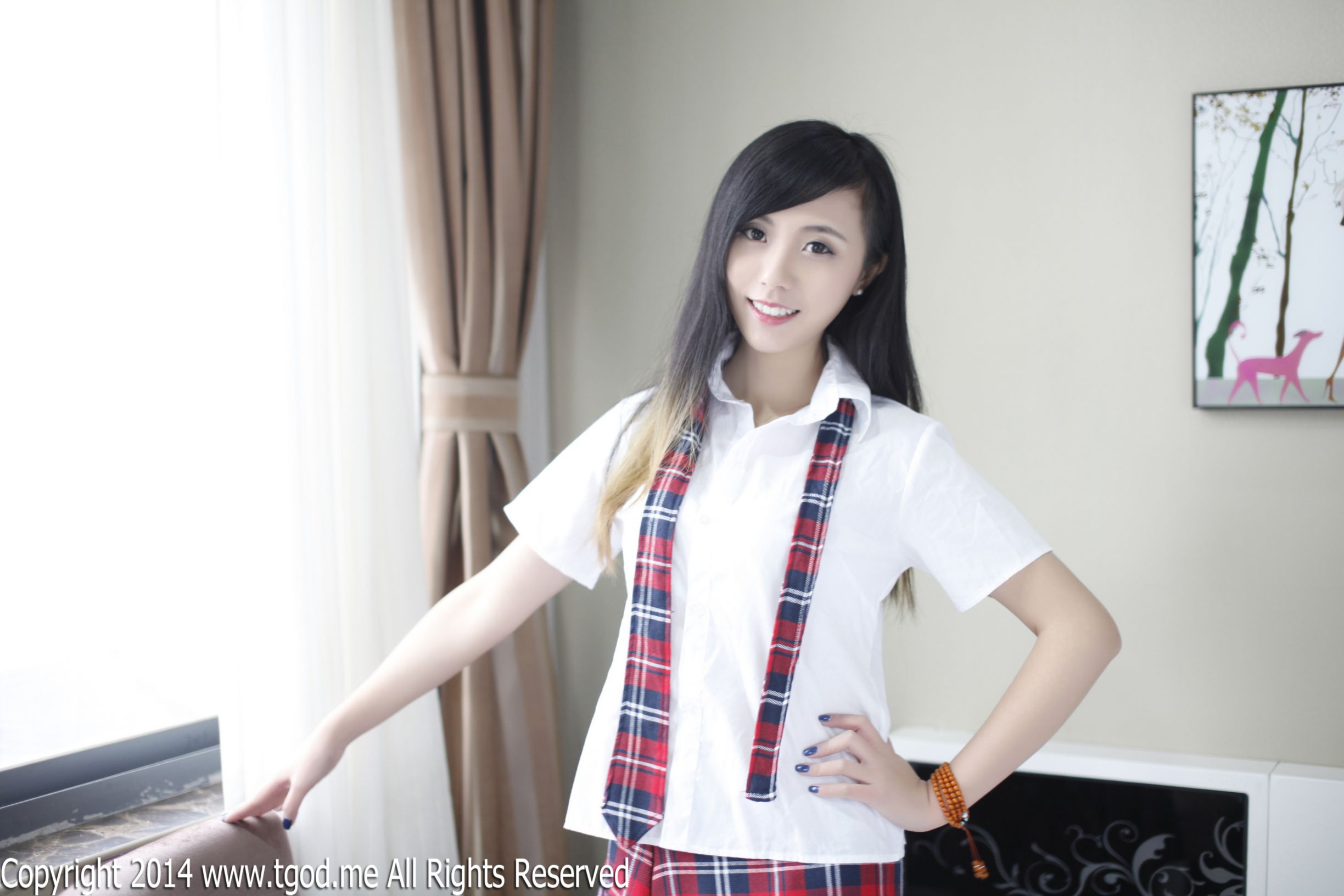 谢忱倬-《平安夜校服的诱惑 》 [TGOD推女神]高清写真图