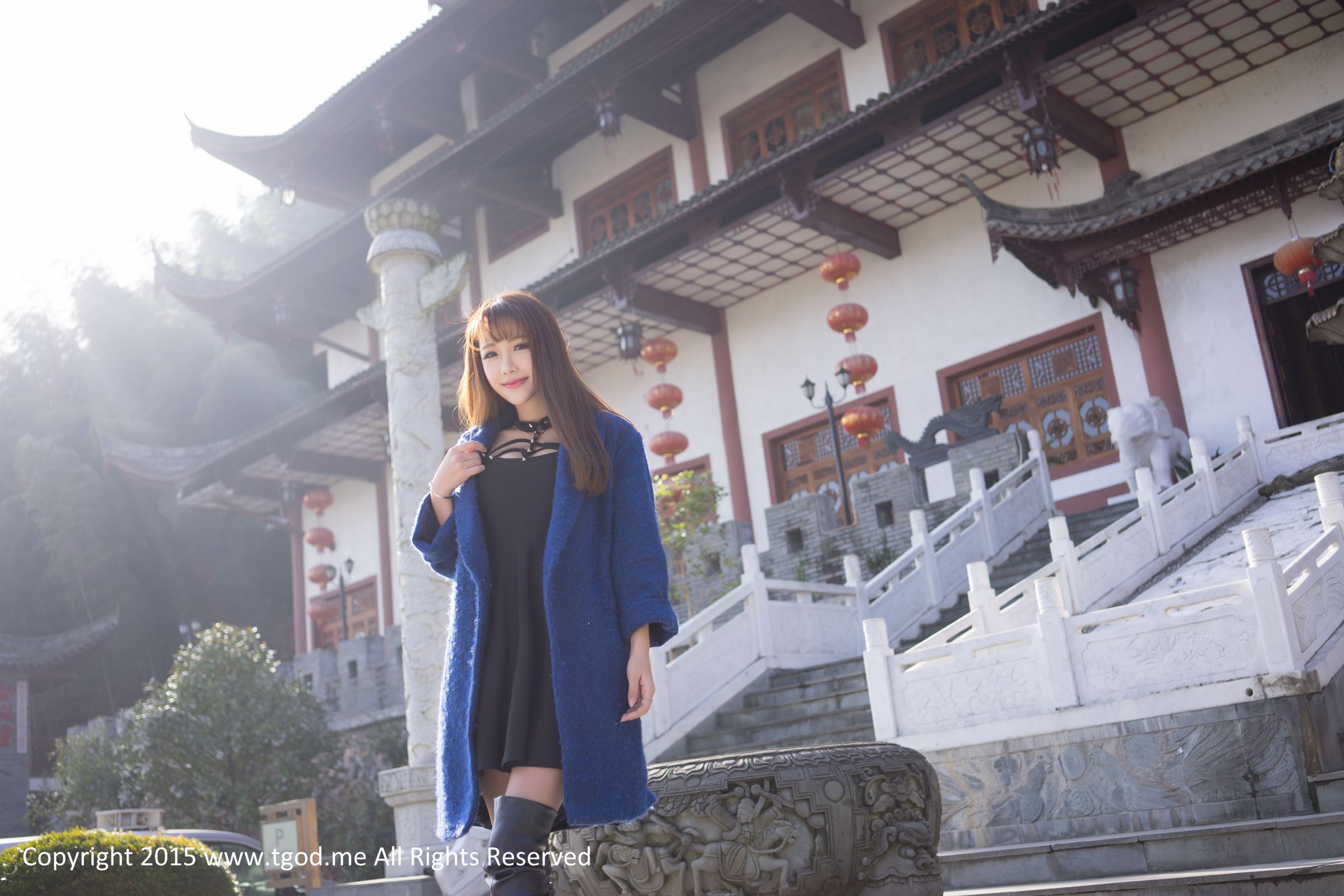 于姬Una&朱若慕Akiki 《女神驾到》之遂昌汤沐园[TGOD推女神]高清写真图