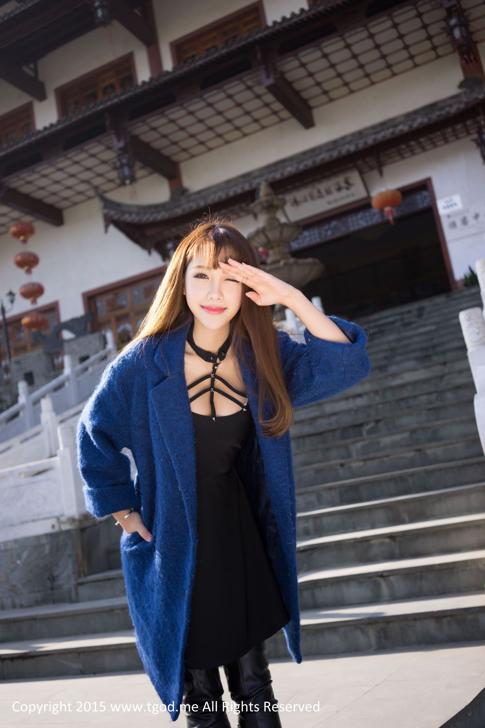 于姬Una&朱若慕Akiki 《女神驾到》之遂昌汤沐园[TGOD推女神]高清写真图
