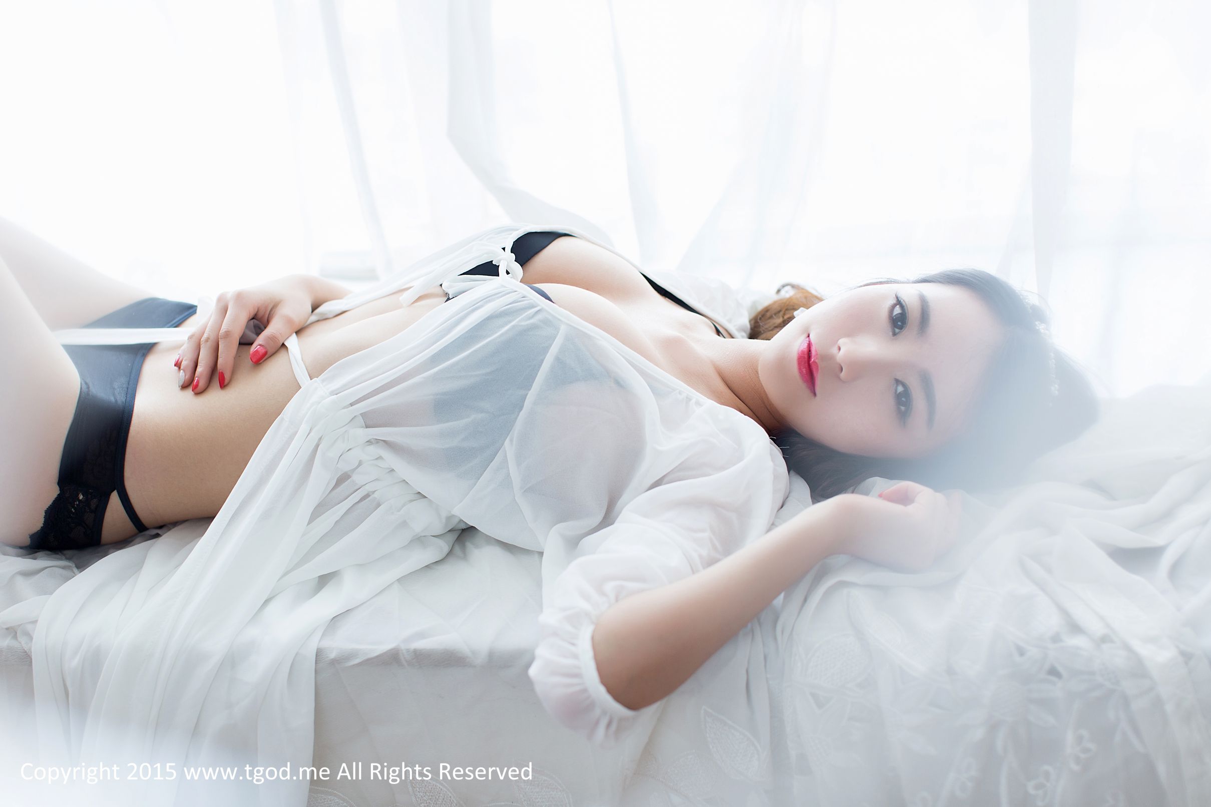邓雪sweet -日系写真图-蕾丝的诱惑 [TGOD推女神]高清写真图