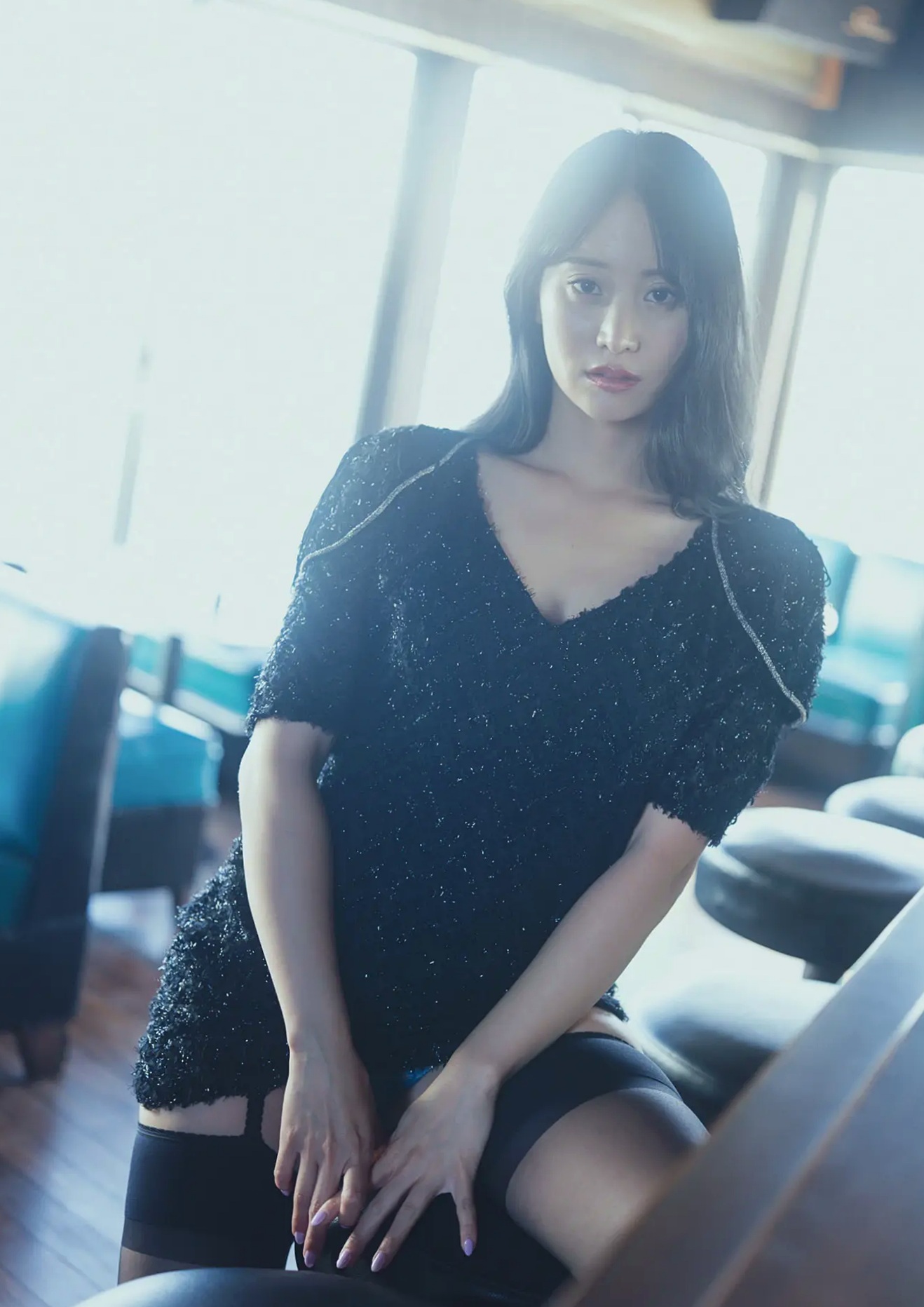 永尾まりや - 黄昏港湾性感写真 蕾丝内衣与黑丝诱惑私房大片 [73P]