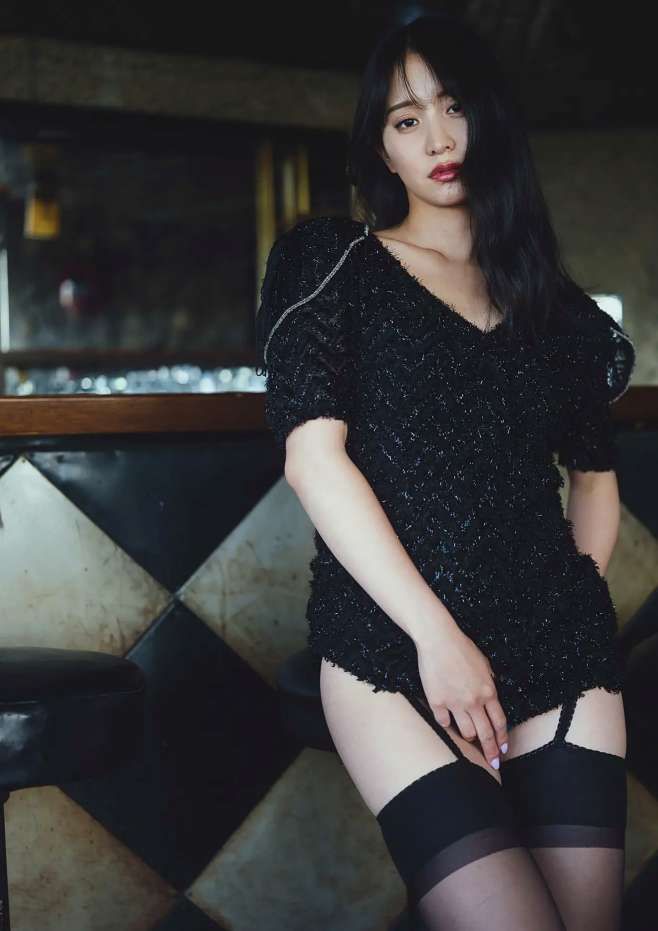 永尾まりや - 黄昏港湾性感写真 蕾丝内衣与黑丝诱惑私房大片 [73P]