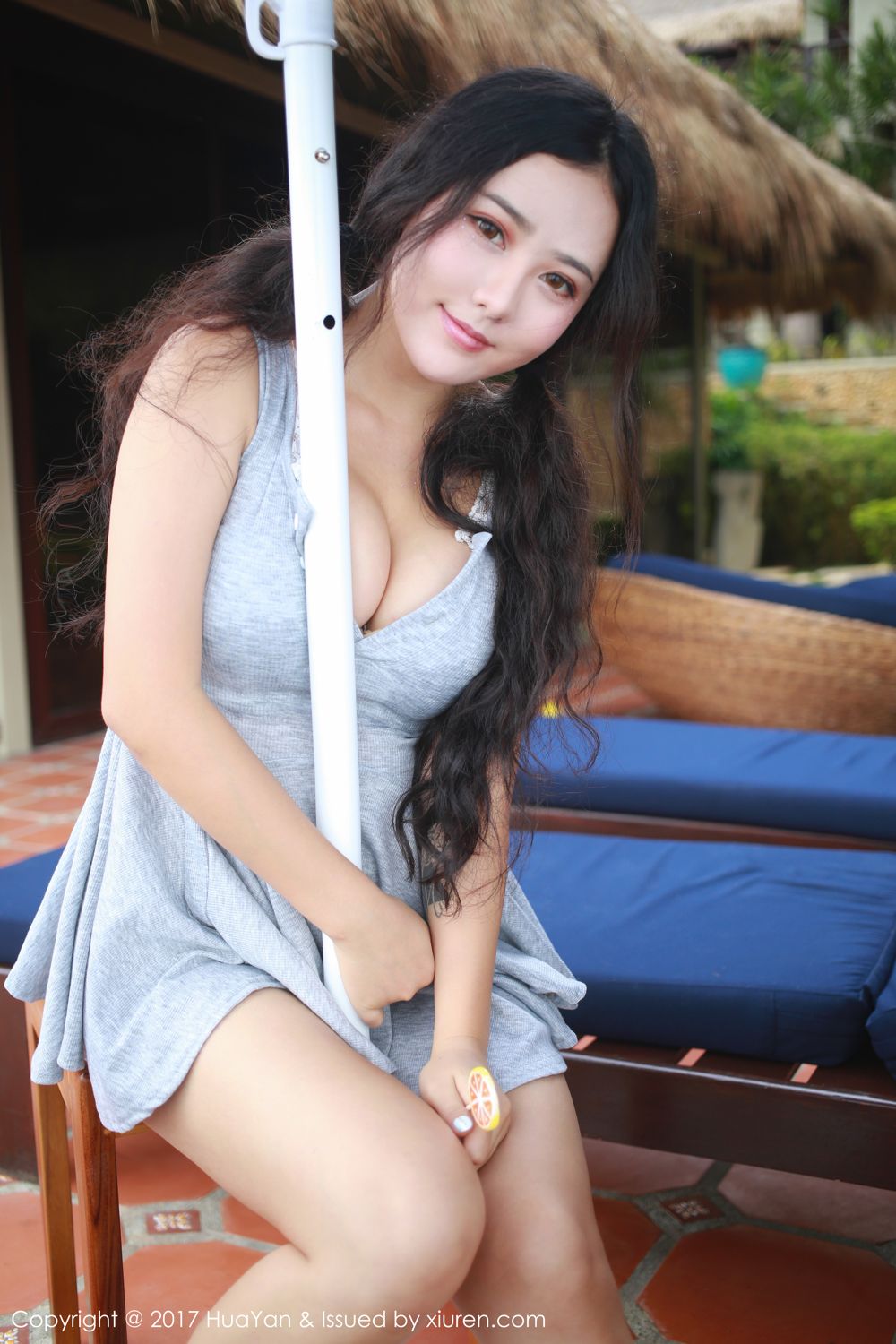 双马尾女神玛鲁娜 淡蓝粗布火辣事业性