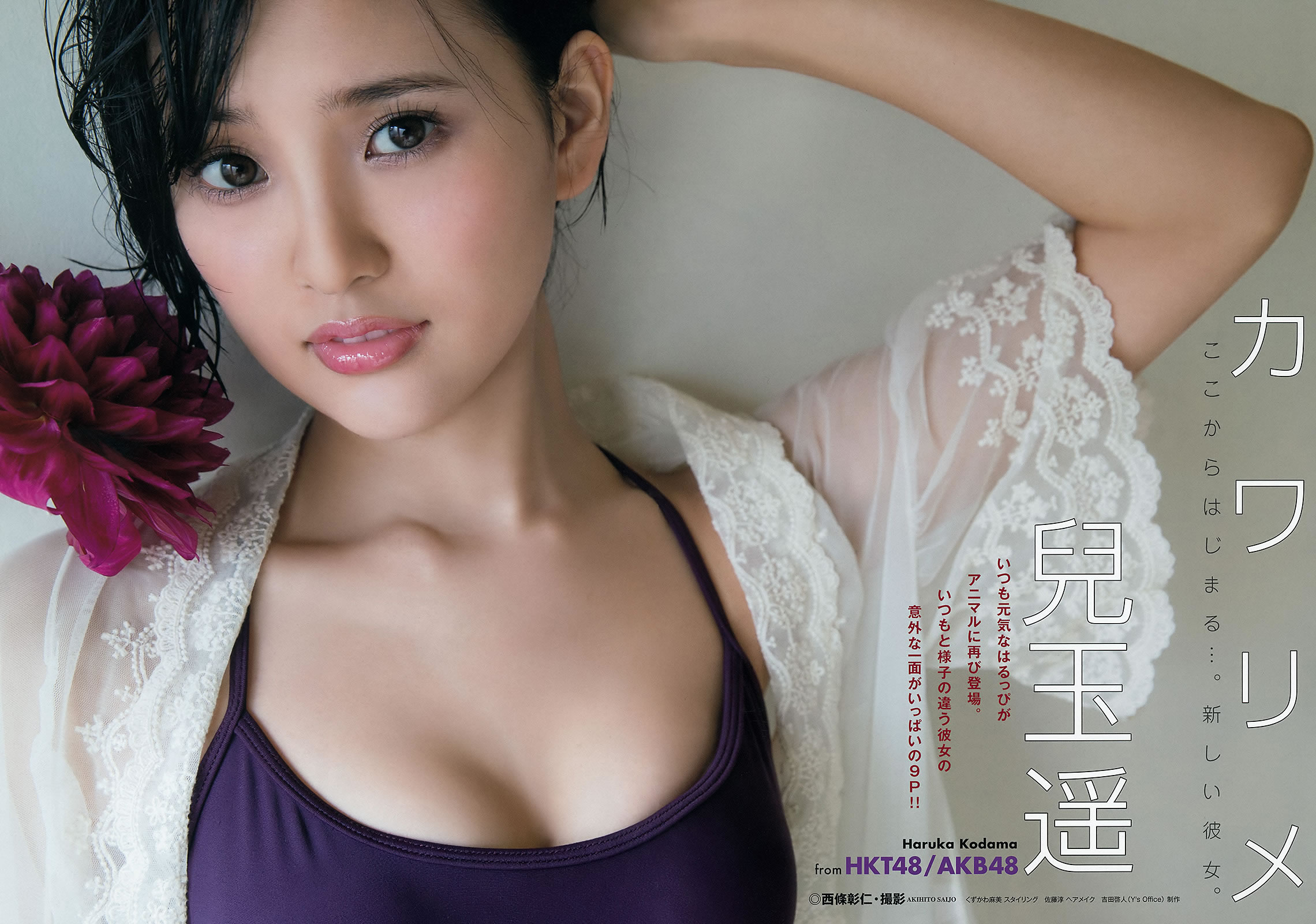 [Young Animal]高清写真图2015 No.20-21 福原遥 桜井えりな 兒玉遥 神志那結衣 HKT48 [45P]高清写真图