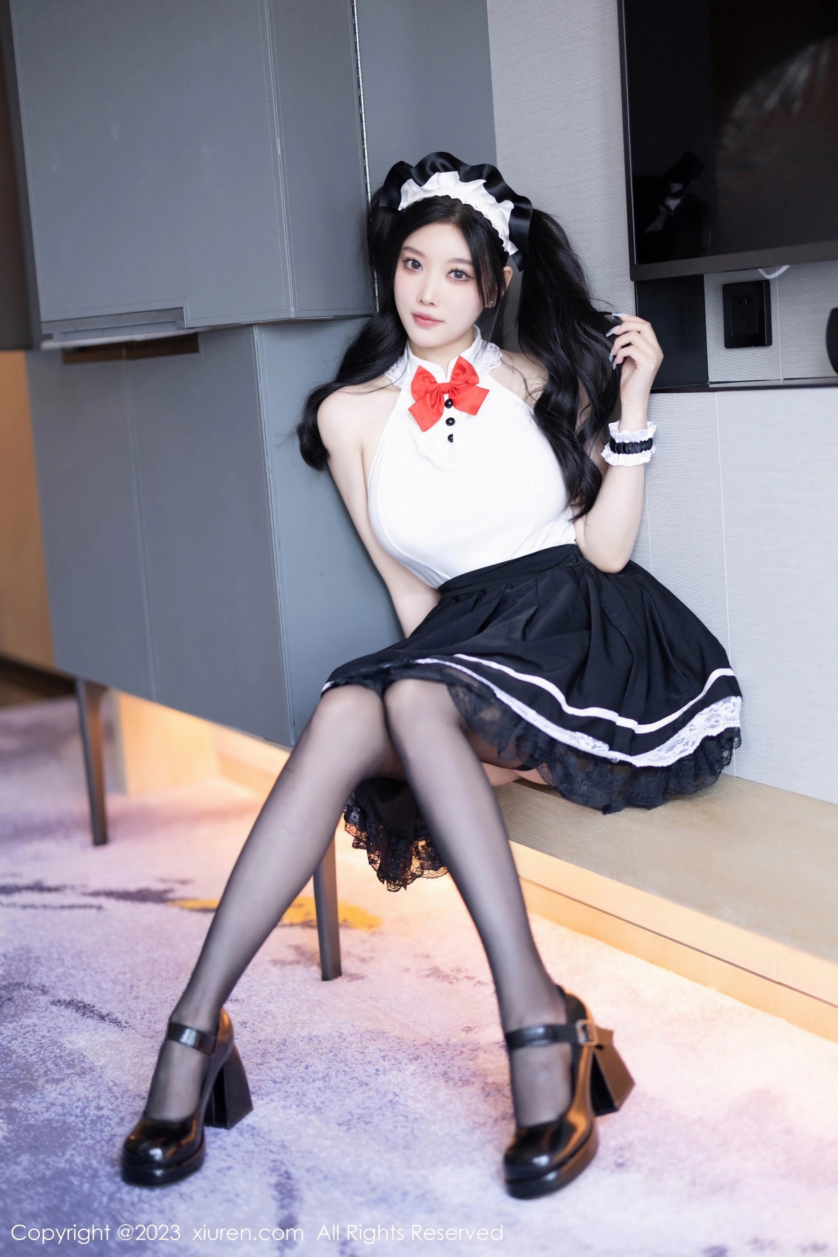 [XiuRen]高清写真图 2023.10.31 No.7590 杨晨晨Yome 黑丝美臀