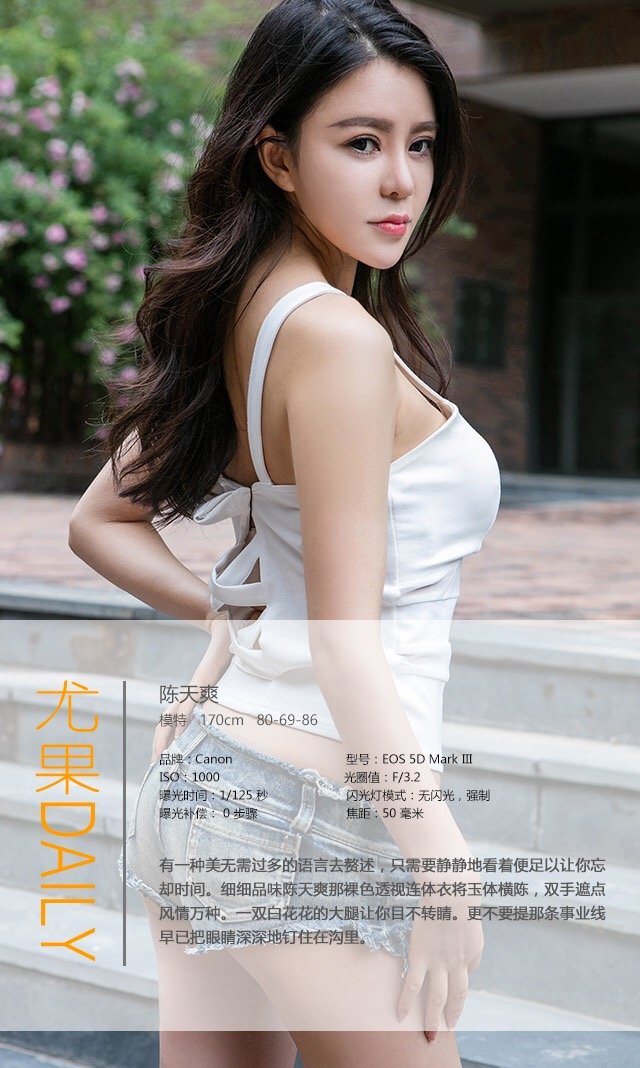 陈天爽 [爱尤物]高清写真图VOL.395 看上去很美