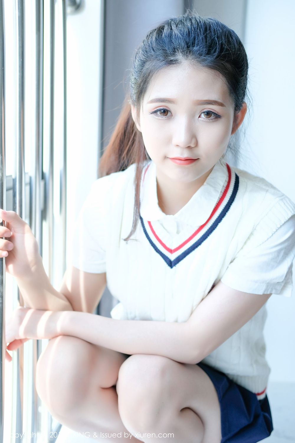 清纯妹子可爱的小叶子 学生服清纯甜美动人