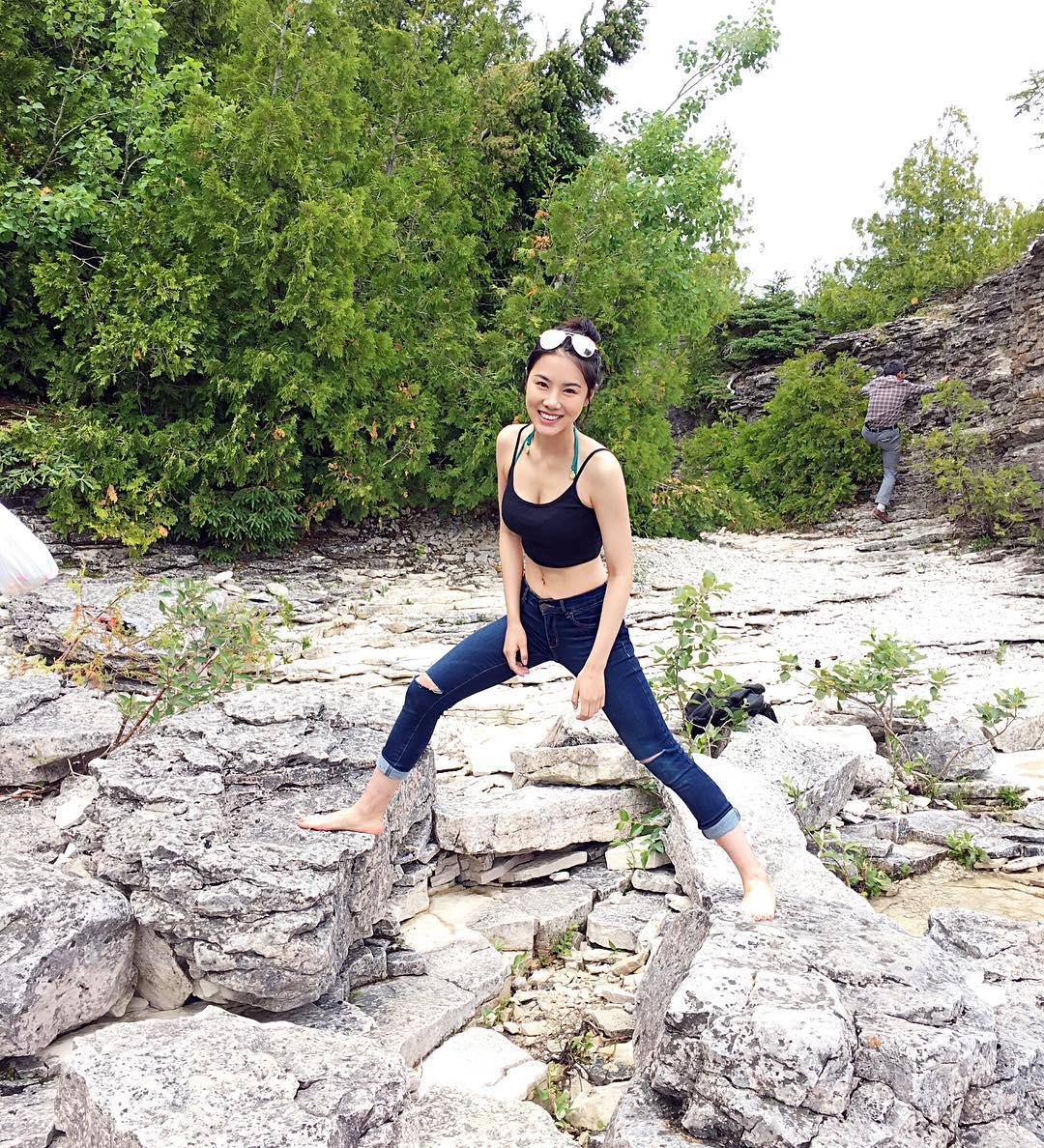 深圳正妹Macey Wan 吊带上衣太紧身颜值太美