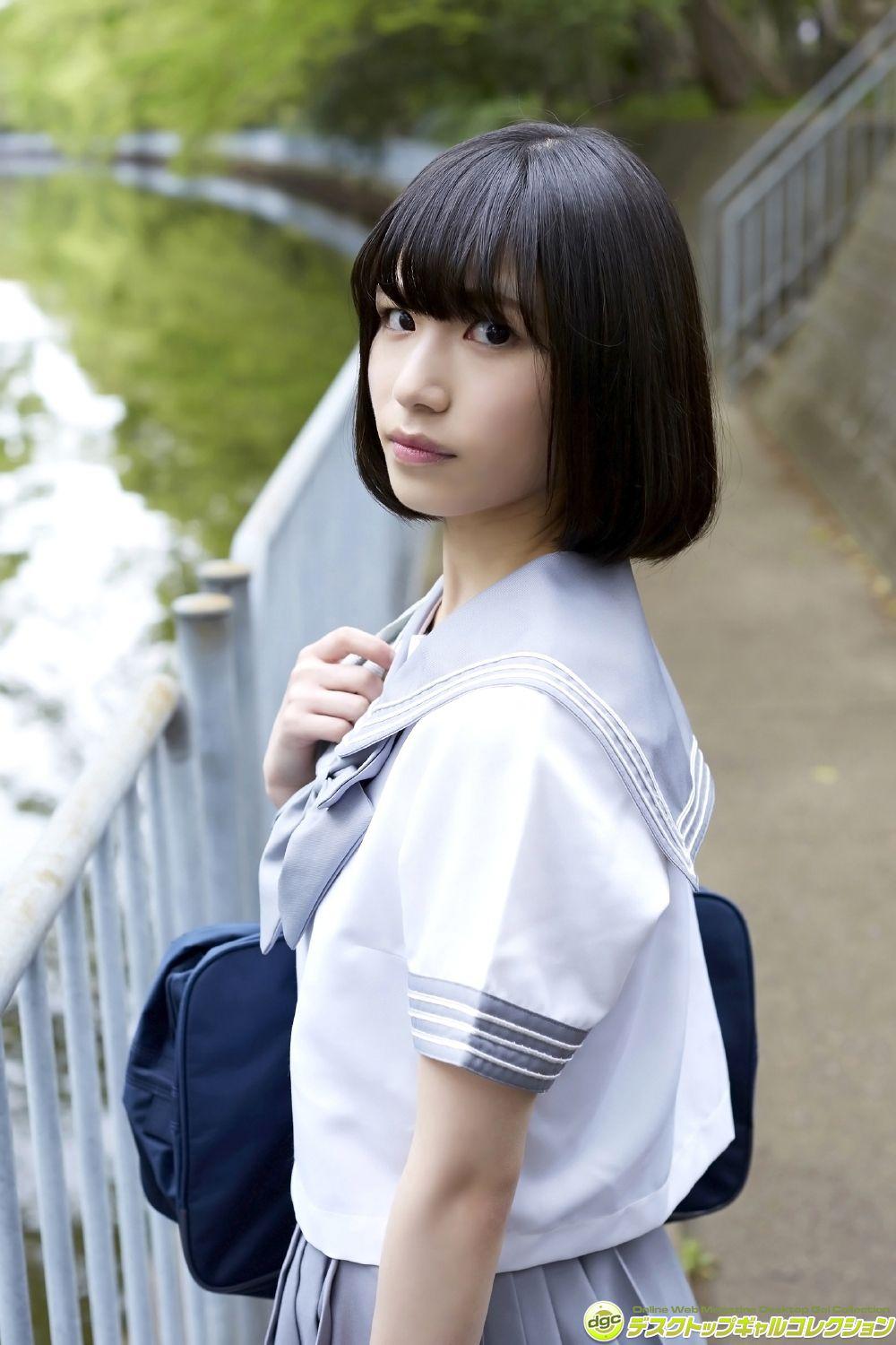 村上りいな- [DGC]高清写真图 グミとアイドル大好きな美少女の制服物語！