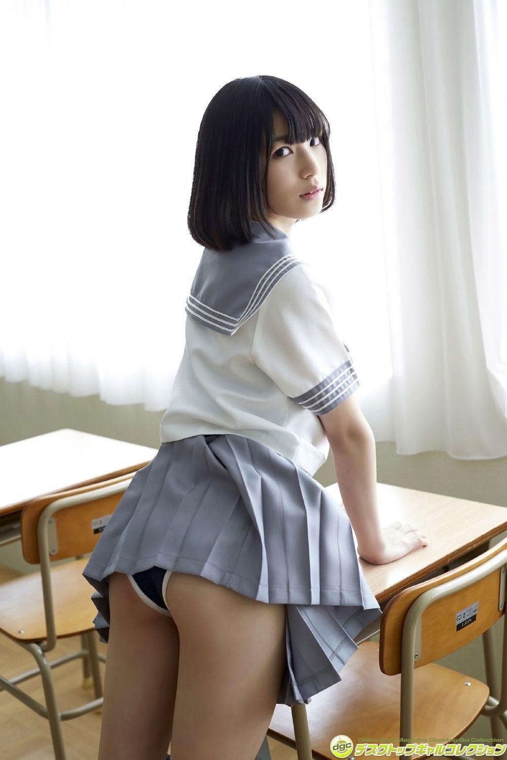 村上りいな- [DGC]高清写真图 グミとアイドル大好きな美少女の制服物語！