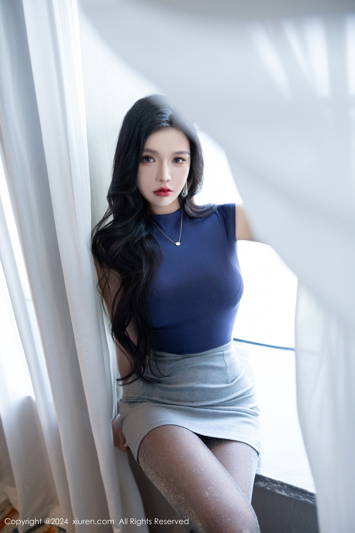 [XiuRen]高清写真图 2024.08.29 No.9082 娜比 美腿黑丝