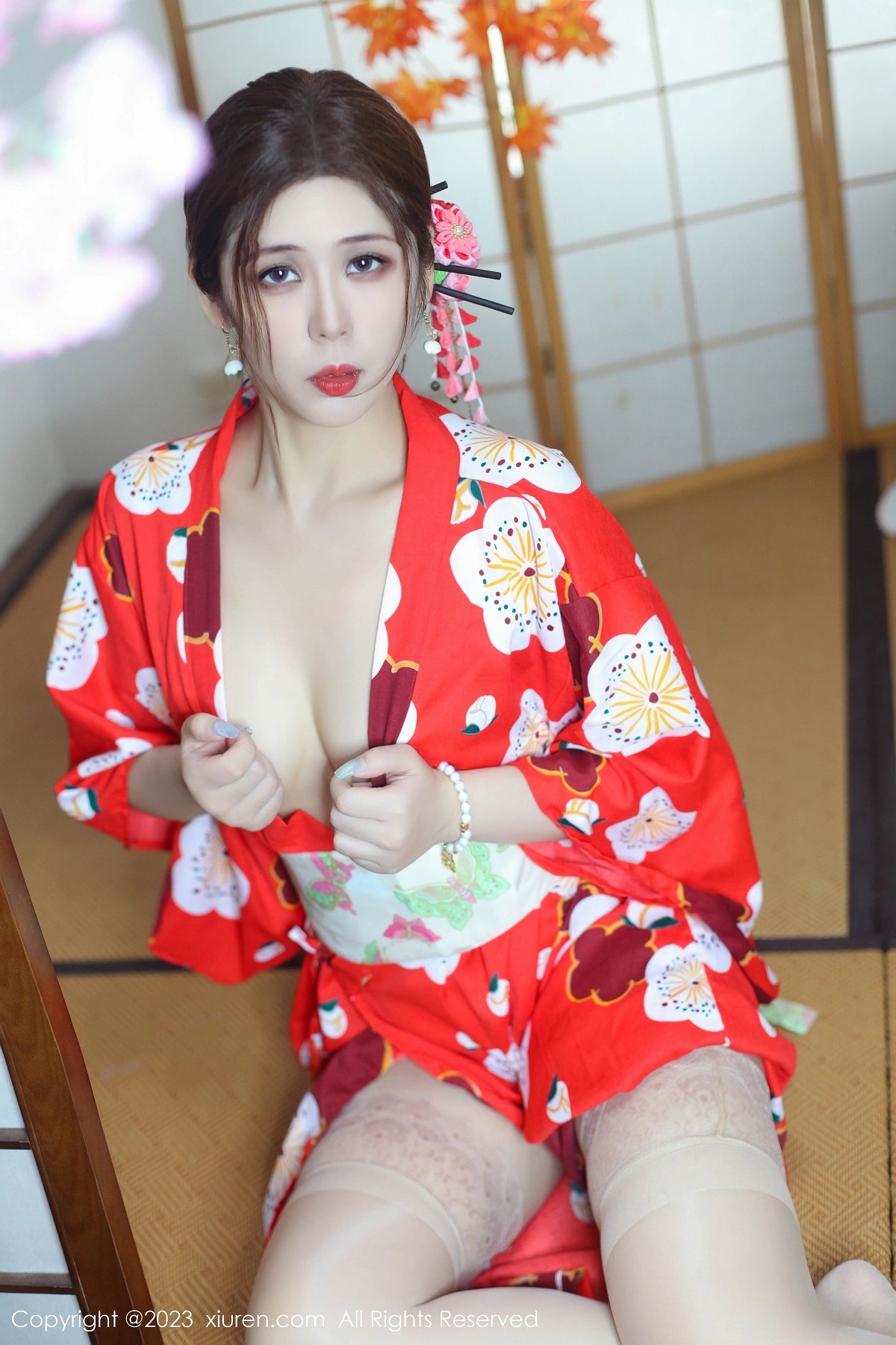 [XiuRen]高清写真图 2023.11.29 No.7736 月野兔美妞 和服美腿