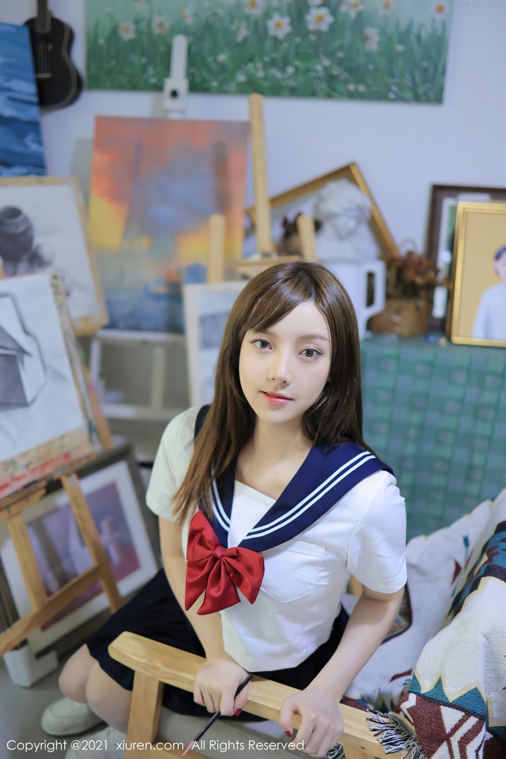 丰满学妹豆瓣酱 真实的画室场景