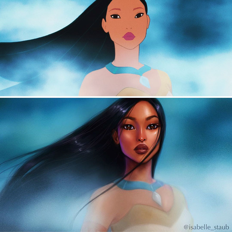 「重画版迪斯尼公主」接近现实之余分分钟美到炸裂