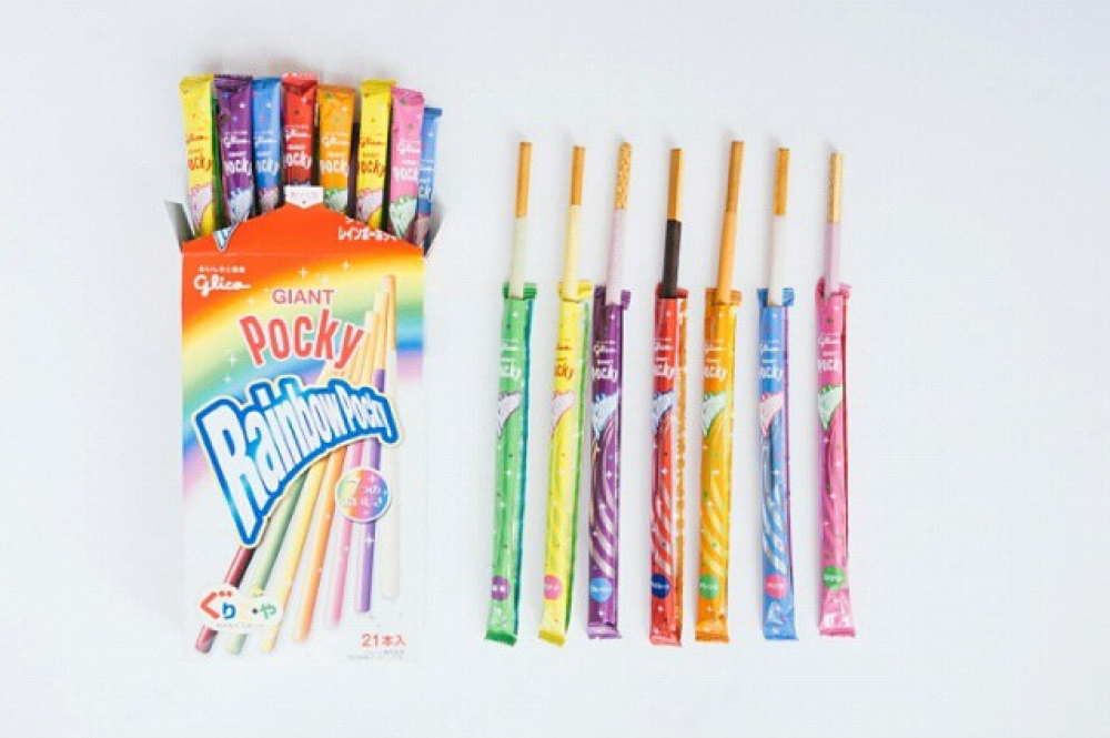 抹茶pocky算什么？超梦幻彩虹pocky，7种口味都在这1盒里面！