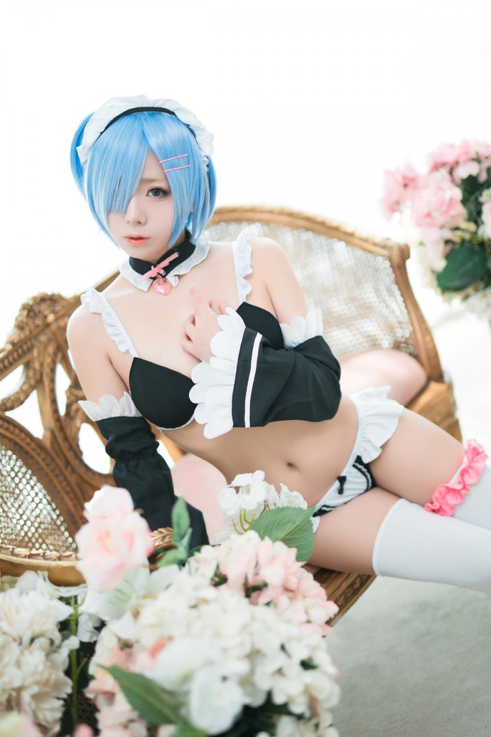 《Re：从零开始的异世界生活》蕾姆性感内衣Cosplay