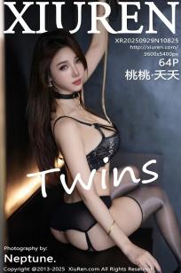 [XiuRen]高清写真图 2025.09.29 No.10825 桃桃.夭夭twins 性感黑丝