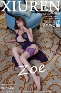 [XiuRen]高清写真图 2025.10.29 No.10922 Zoe柚柚 紫丝吊袜