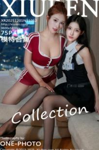 XiuRen秀人网-11052-梨霜儿-金允希Yuki-姐妹花黑裙黑丝红色运动服-性感私房美腿诱惑